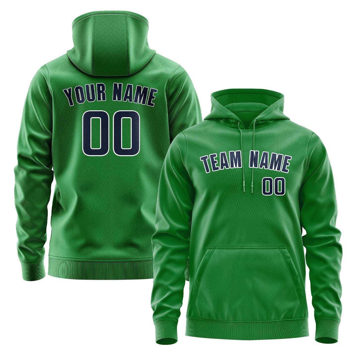 Custom Emerald Green Blue Hoodie