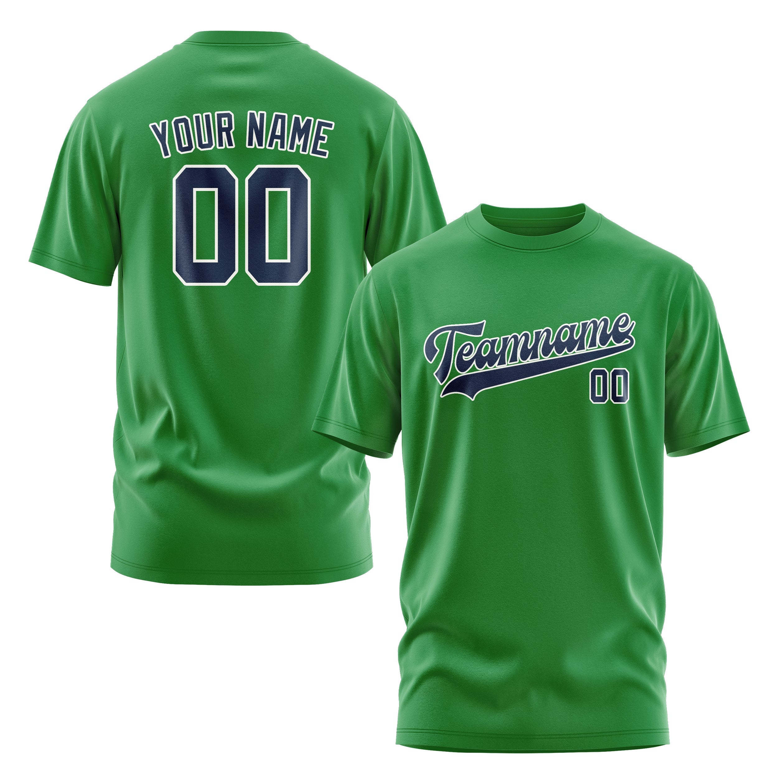 Custom Emerald Green Blue T-Shirt