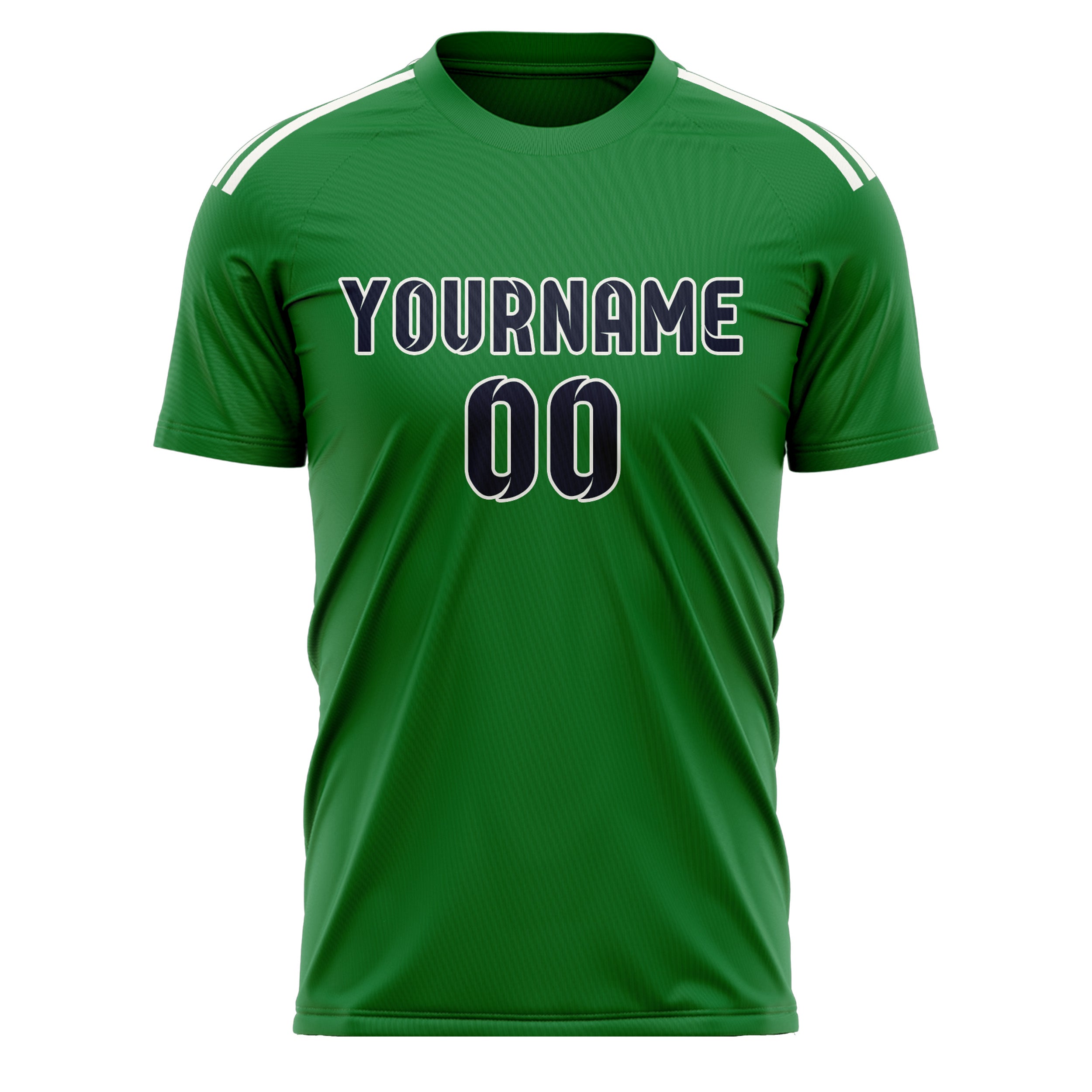 Custom Emerald Green Navy Soccer Jersey