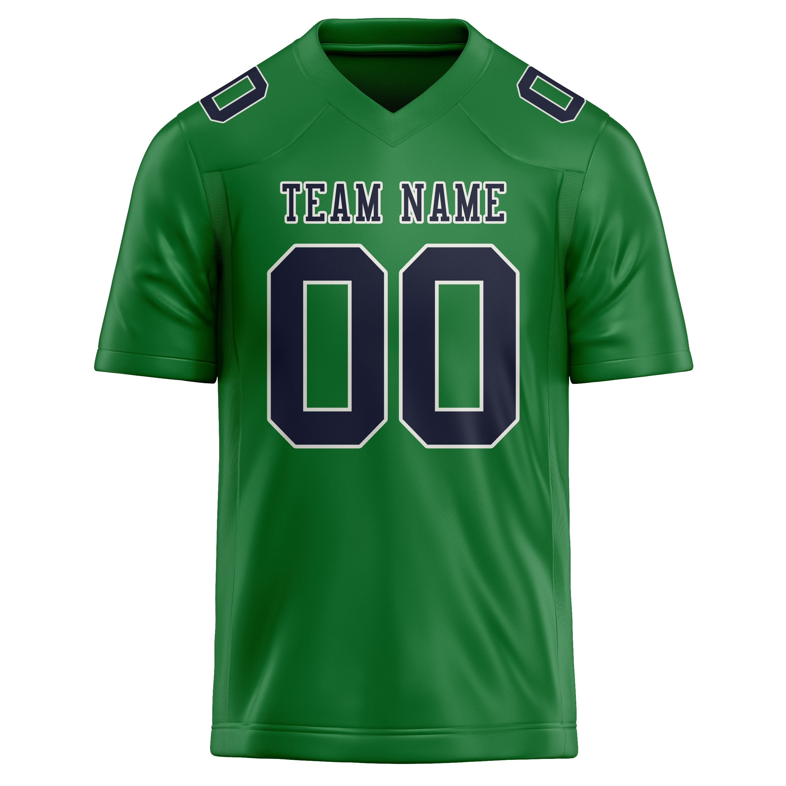 Custom Emerald Green Navy Football Jersey