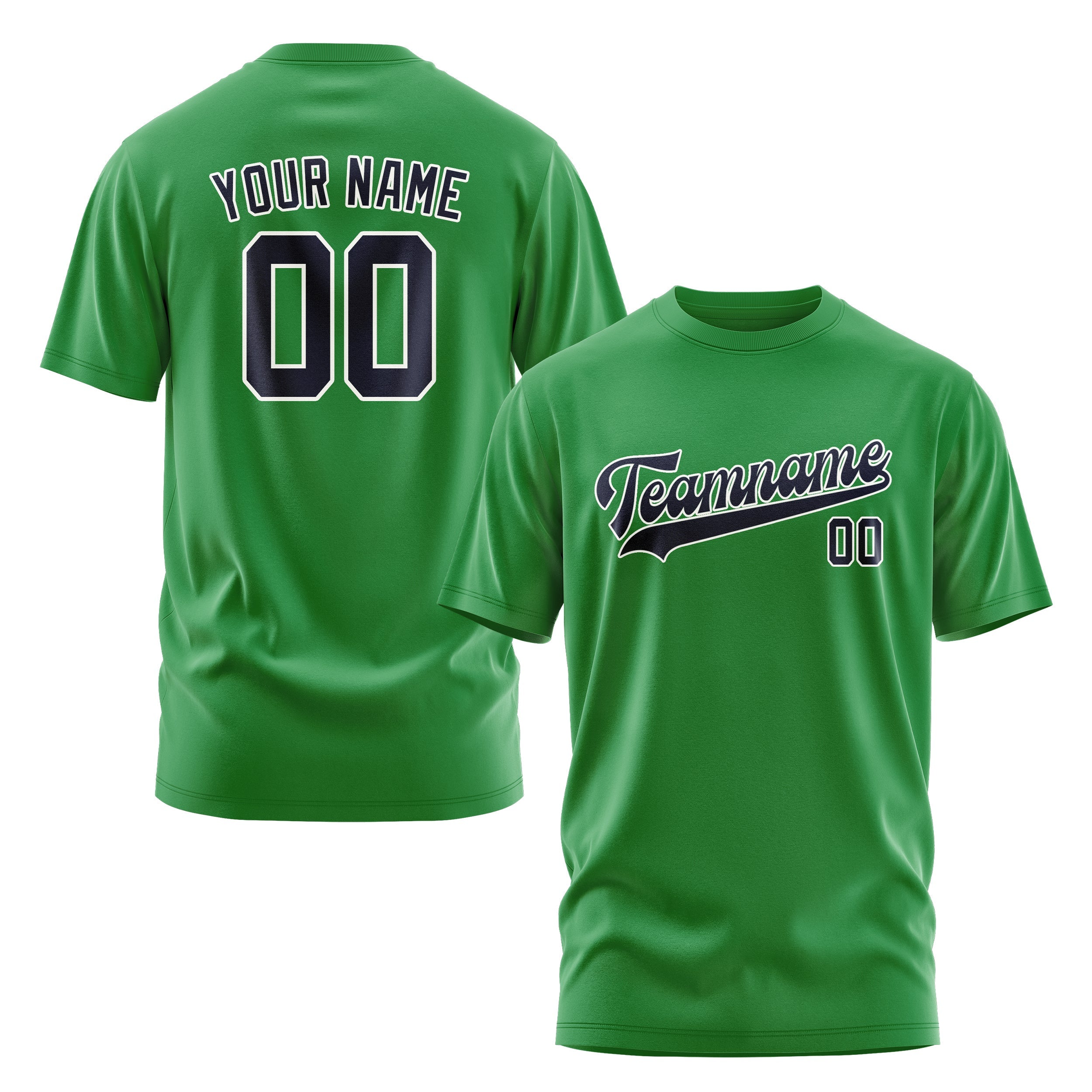 Custom Emerald Green Navy T-Shirt