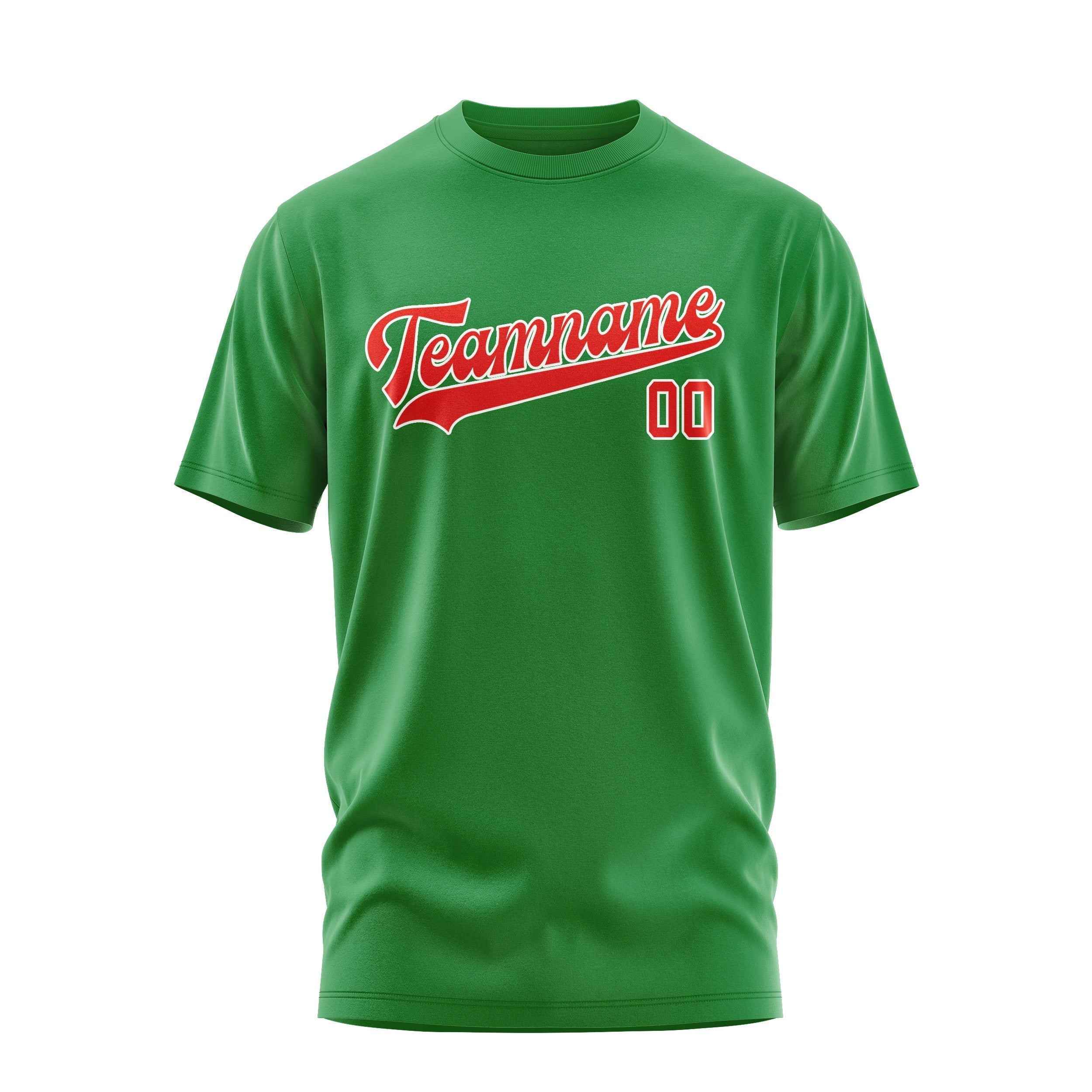 Custom Emerald Green Orange Red T-Shirt
