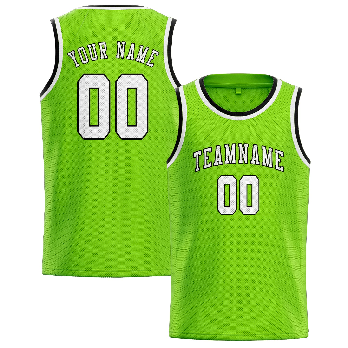Custom Emerald Green White Basketball Jersey
