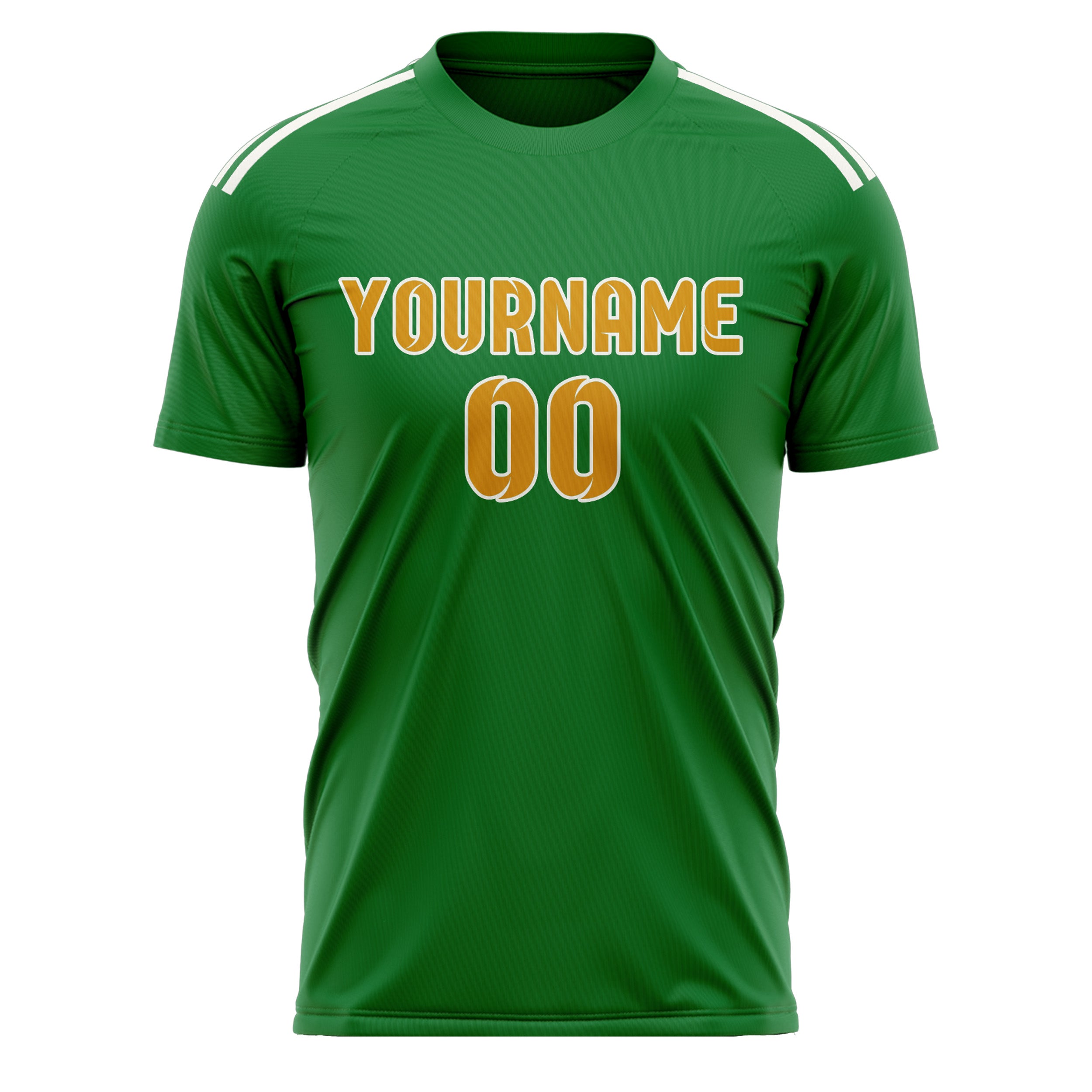 Custom Emerald Green Yellow Soccer Jersey