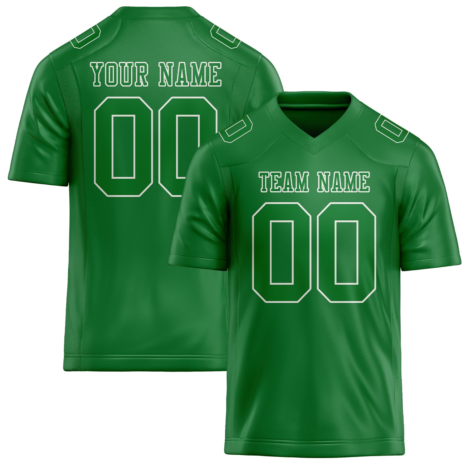 Custom Emerald Green Emerald Green Football Jersey