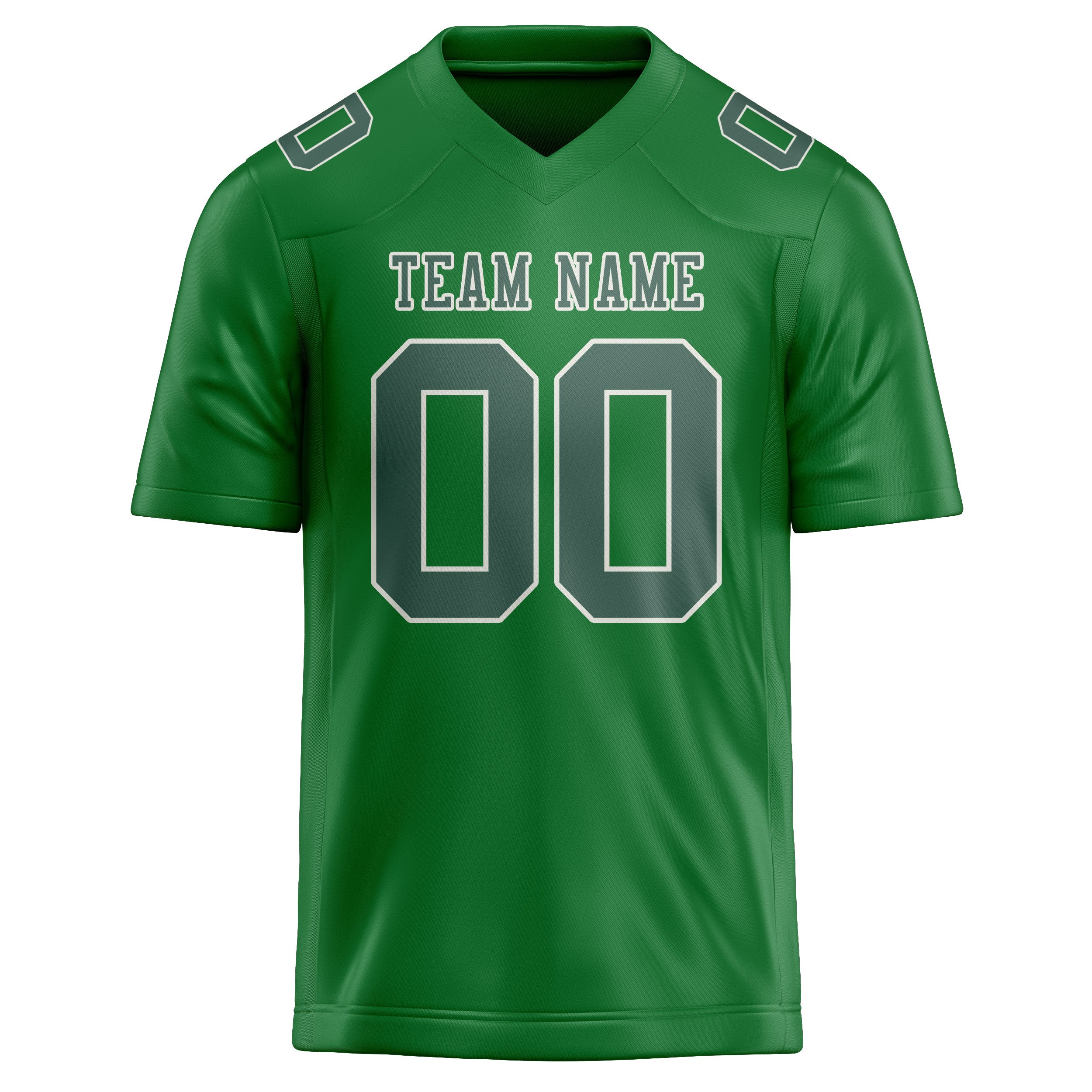 Custom Emerald Green Blue Green Football Jersey