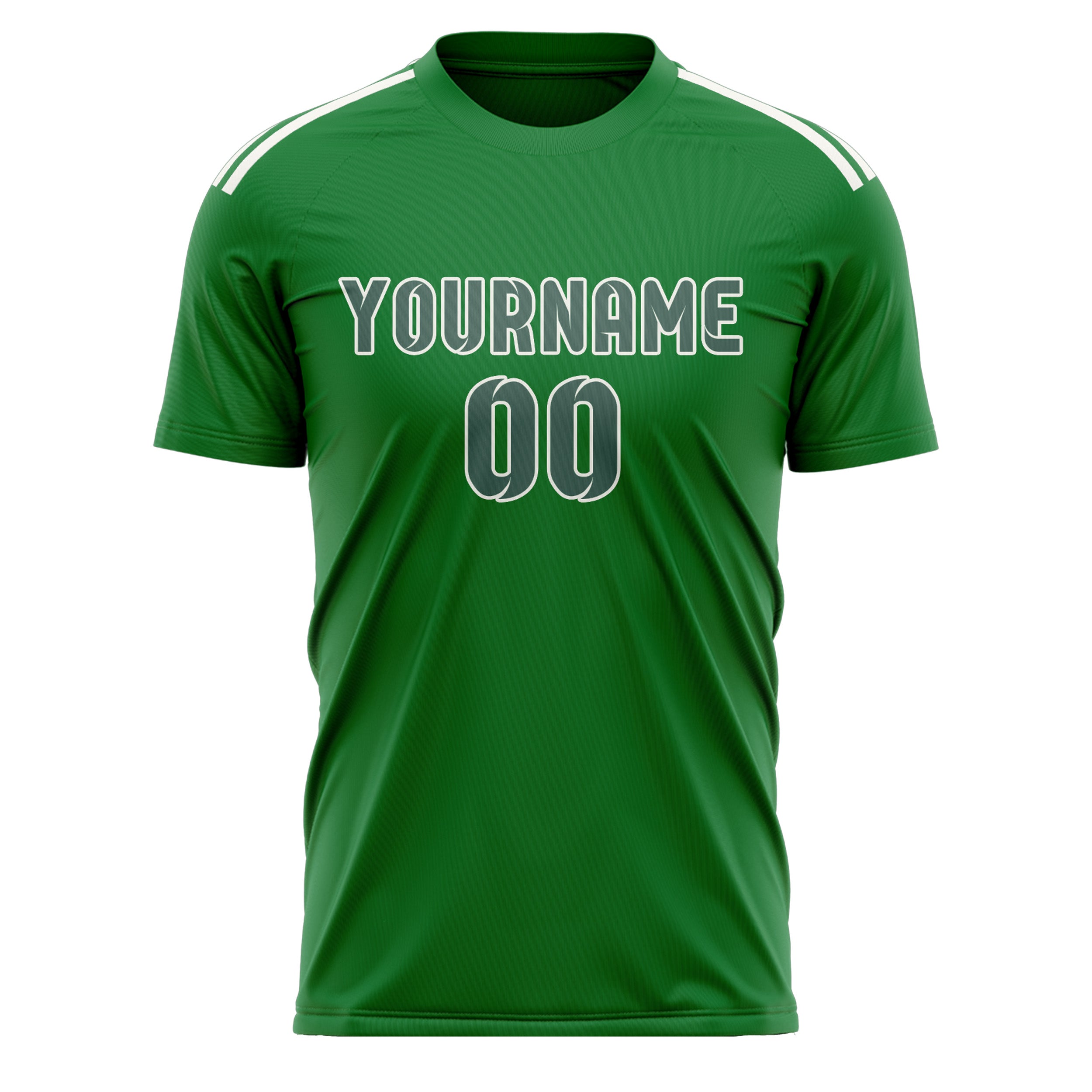 Custom Emerald Green Blue Green Soccer Jersey