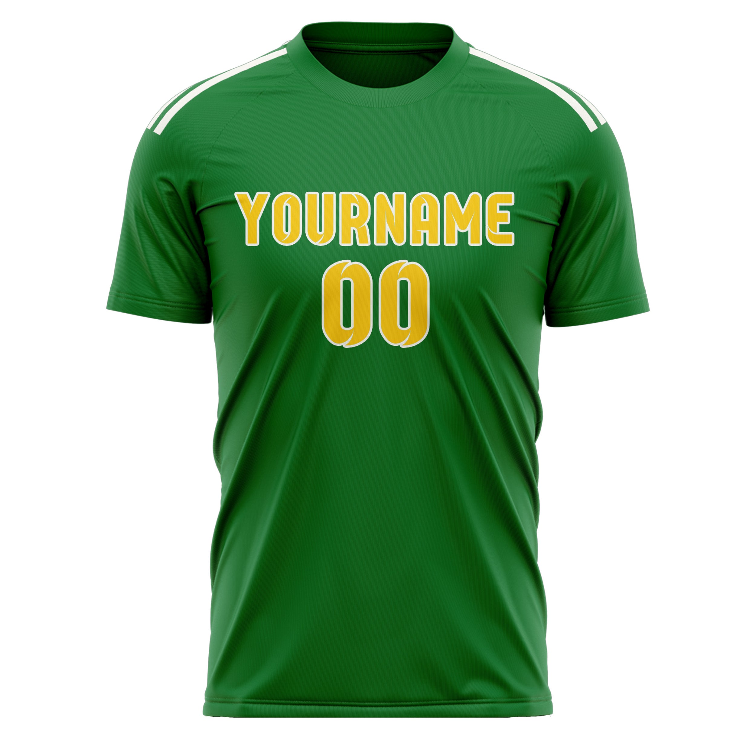 Custom Emerald Green Gold Soccer Jersey