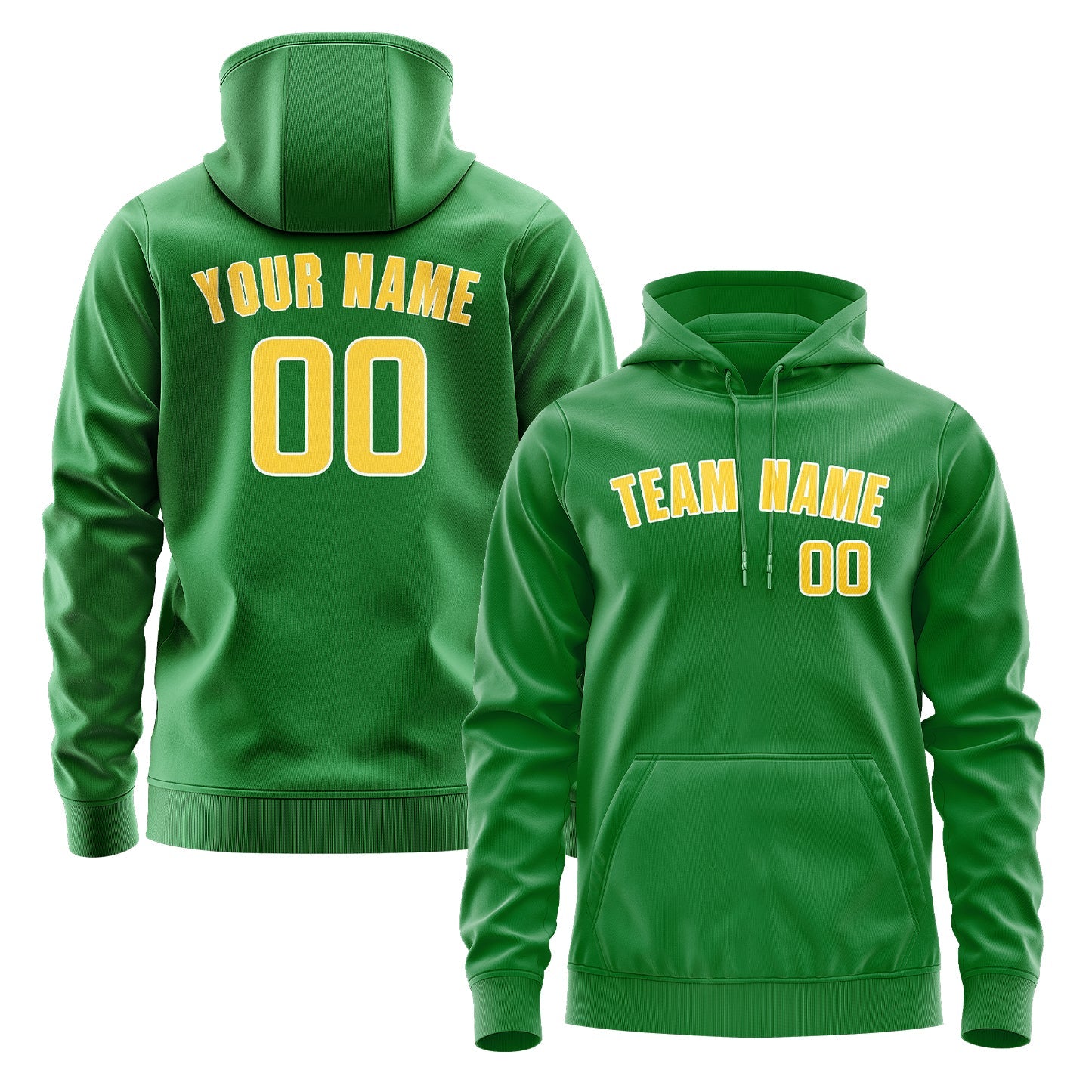 Custom Emerald Green Gold Hoodie