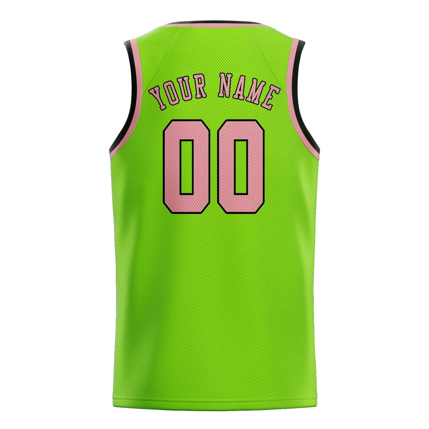 Custom Emerald Green Light Pink Basketball Jersey