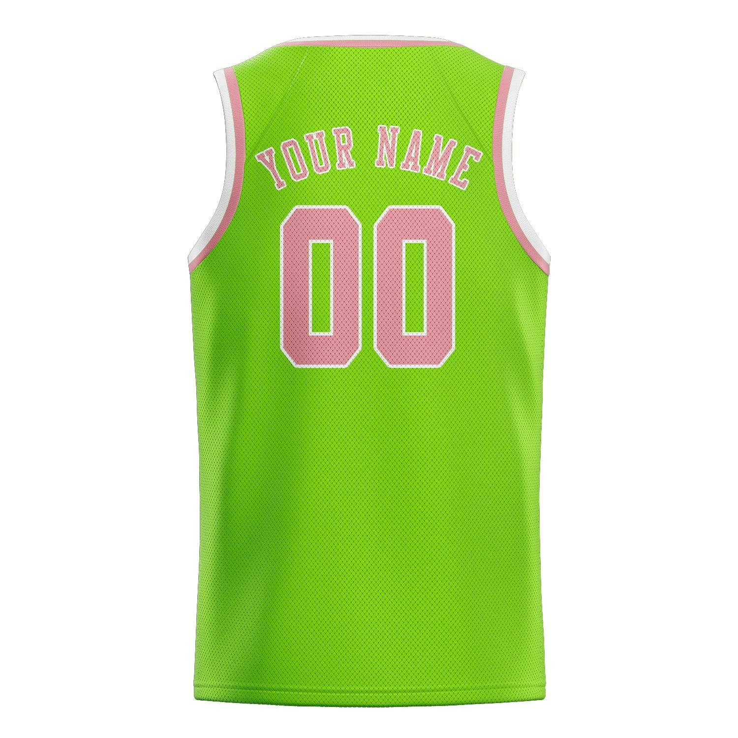 Custom Emerald Green Light Pink Basketball Jersey