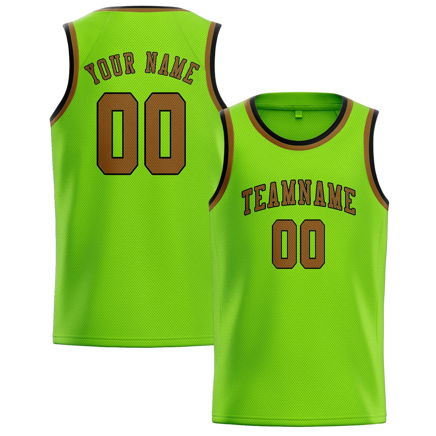 Custom Emerald Green Khaki Basketball Jersey