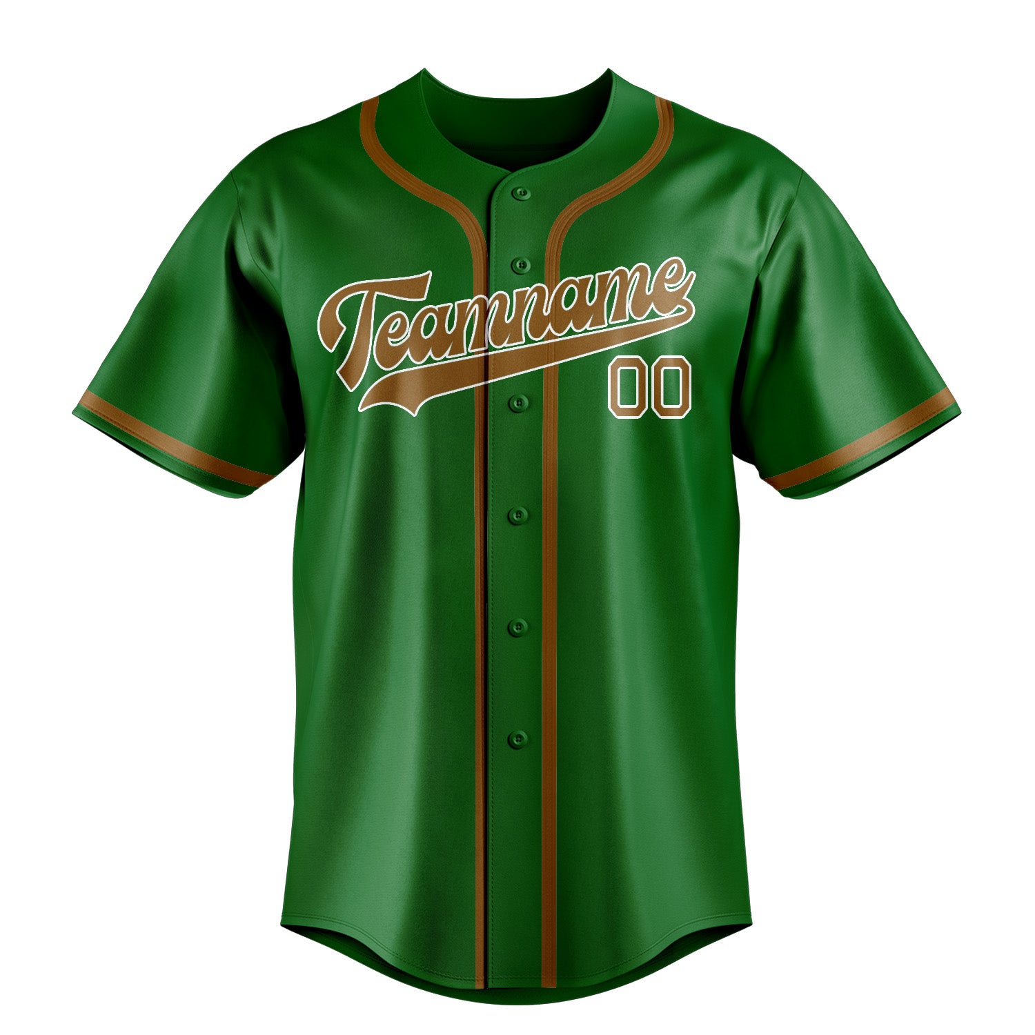 Custom Emerald Green Khaki Baseball Jersey