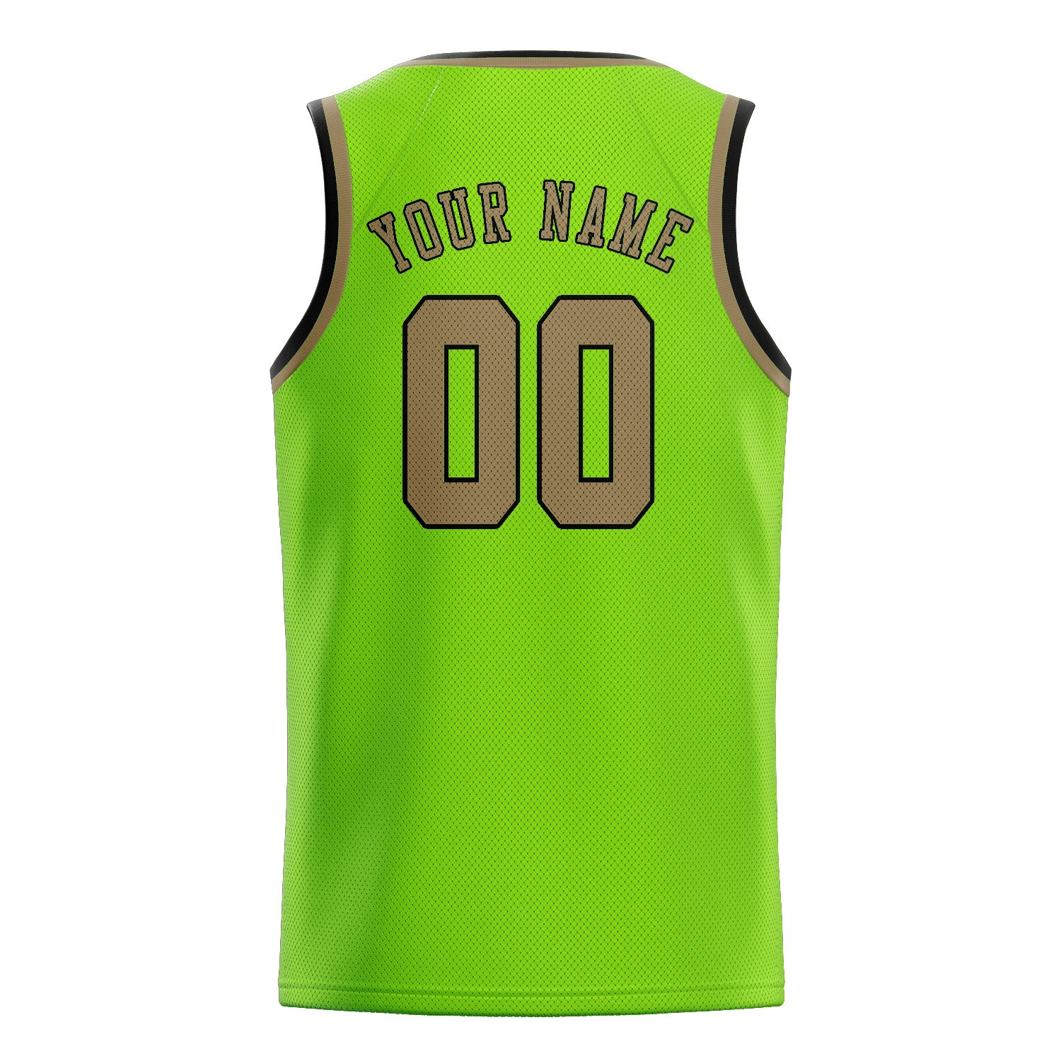 Custom Emerald Green Light Khaki Basketball Jersey