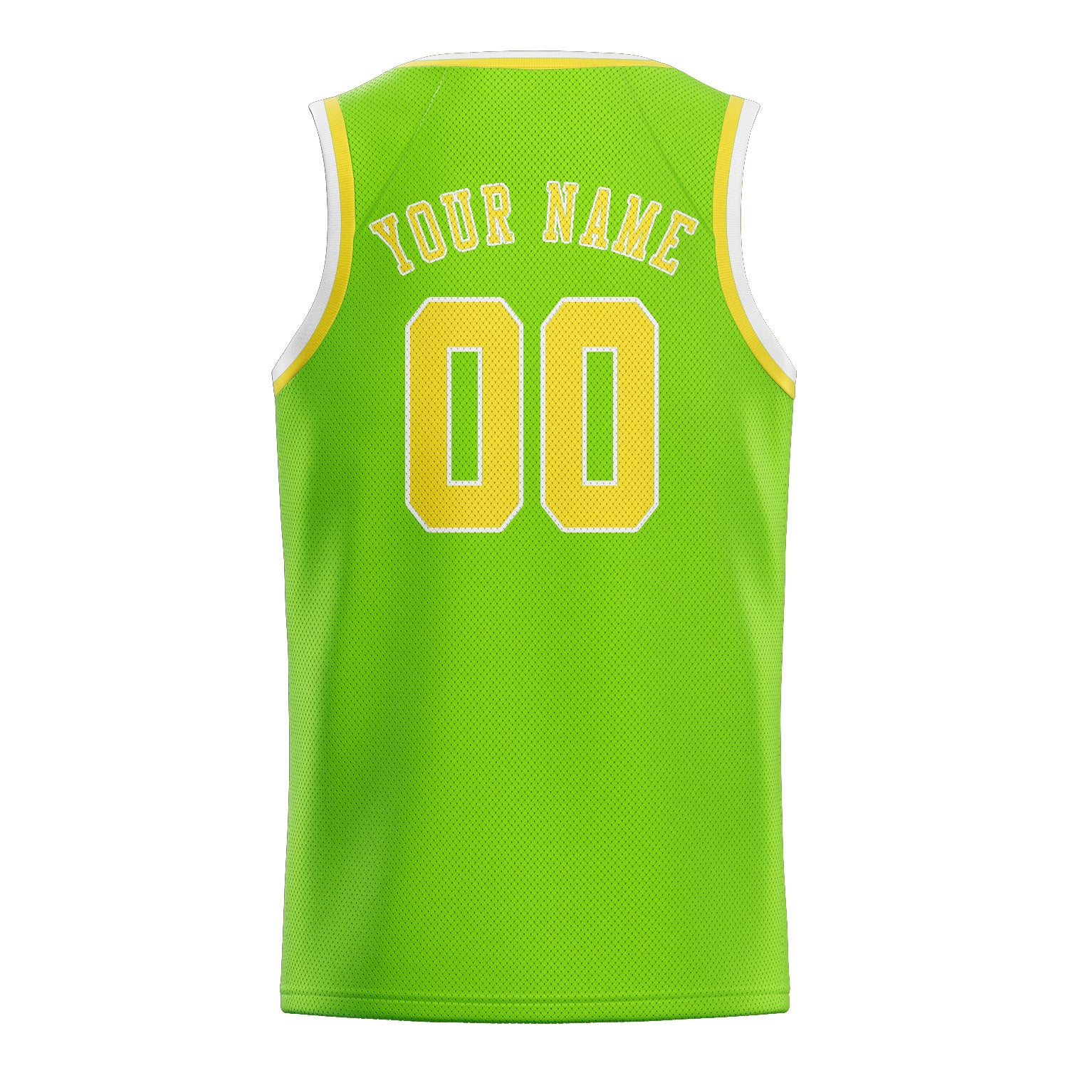 Custom Emerald Green Light Yellow Basketball Jersey