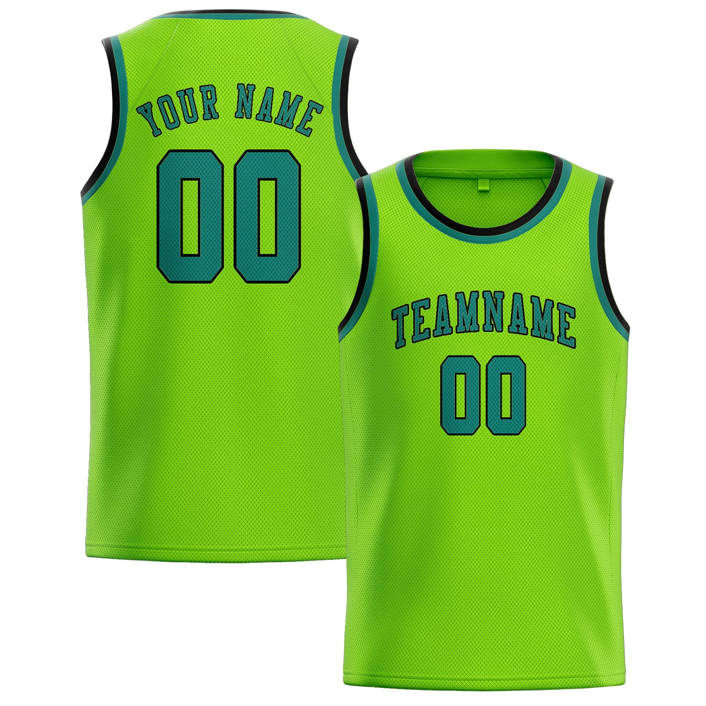 Custom Emerald Green Blue Green Basketball Jersey