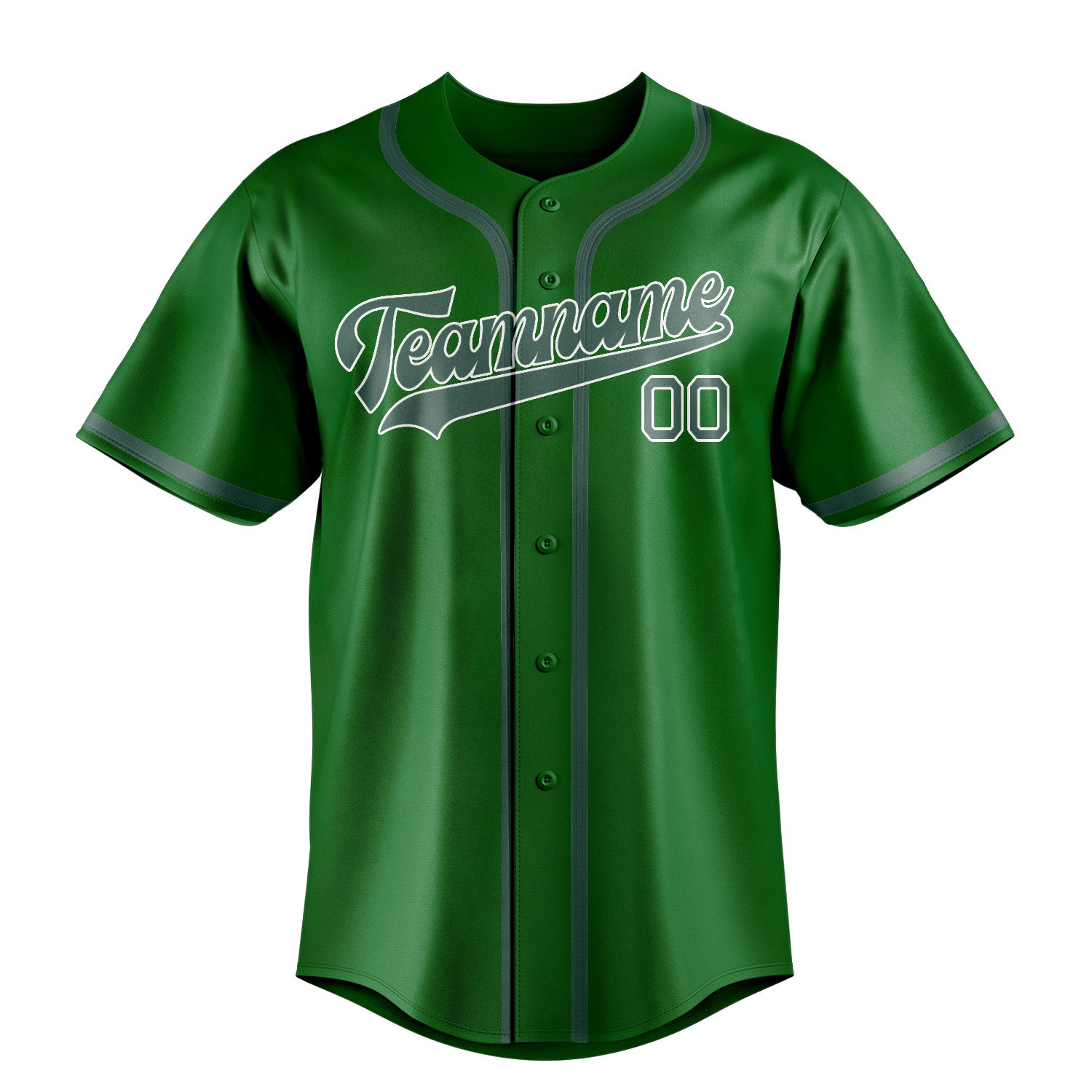 Custom Emerald Green Blue Green Baseball Jersey