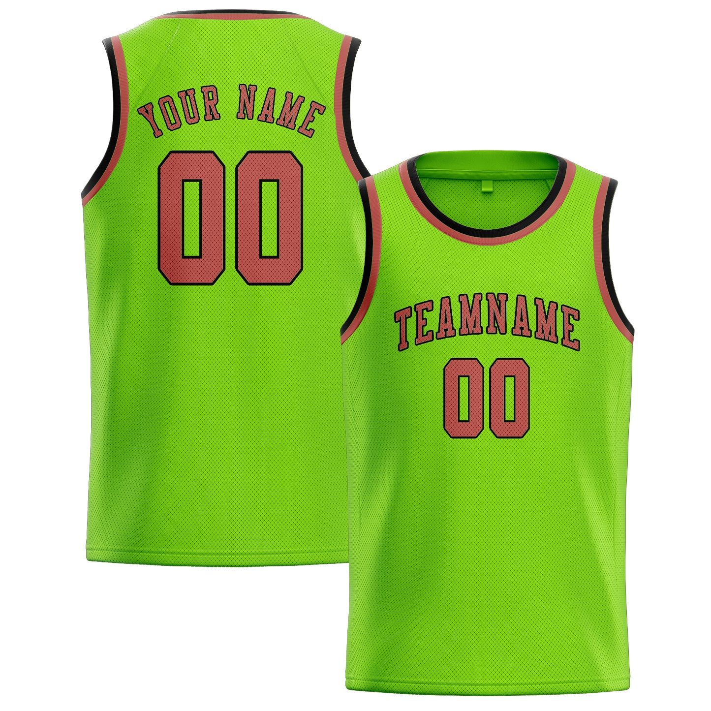 Custom Emerald Green Copper Rose Basketball Jersey