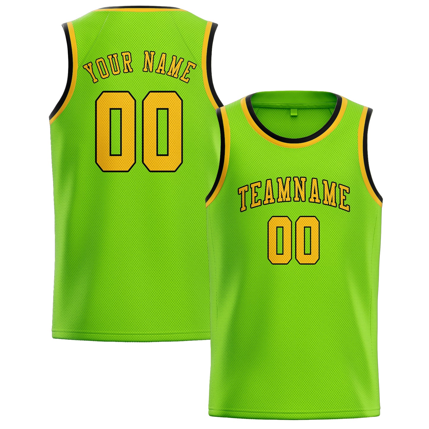 Custom Emerald Green Gold Basketball Jersey