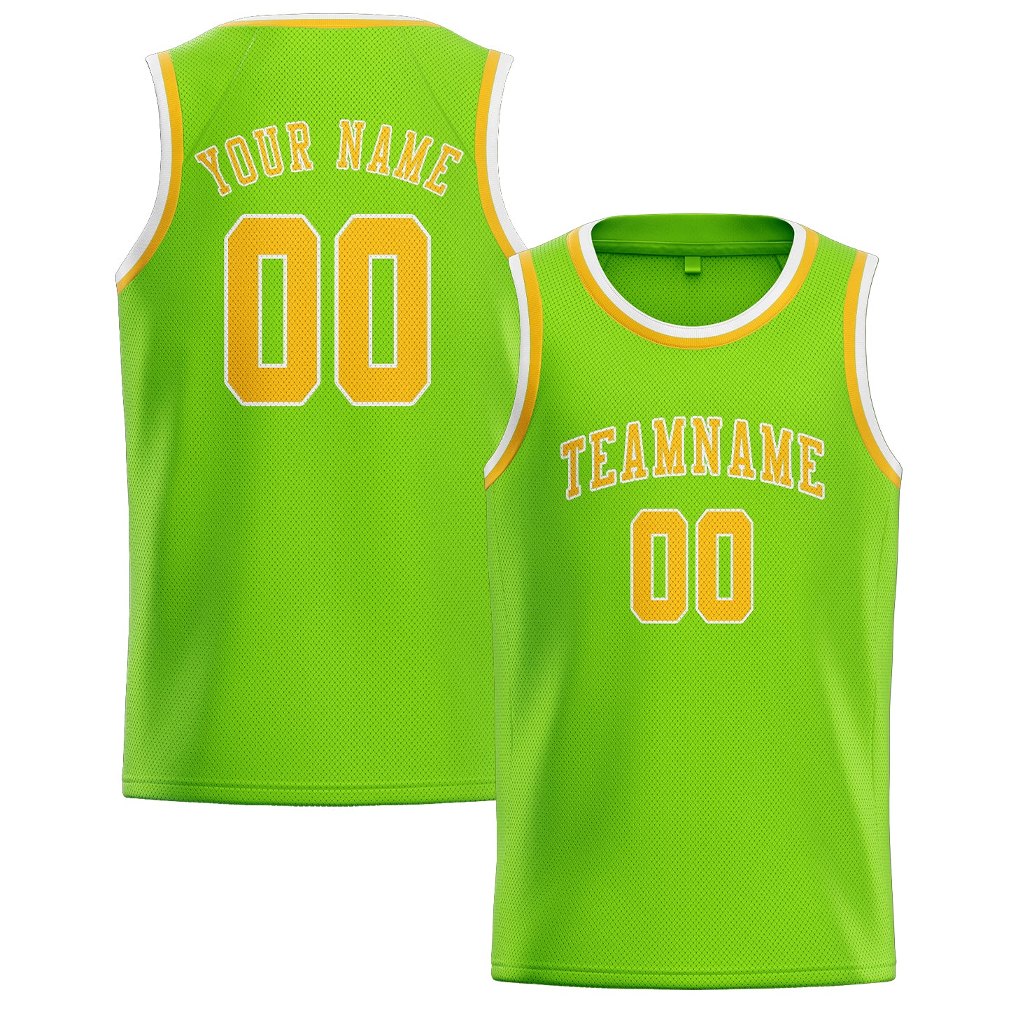 Custom Emerald Green Gold Basketball Jersey
