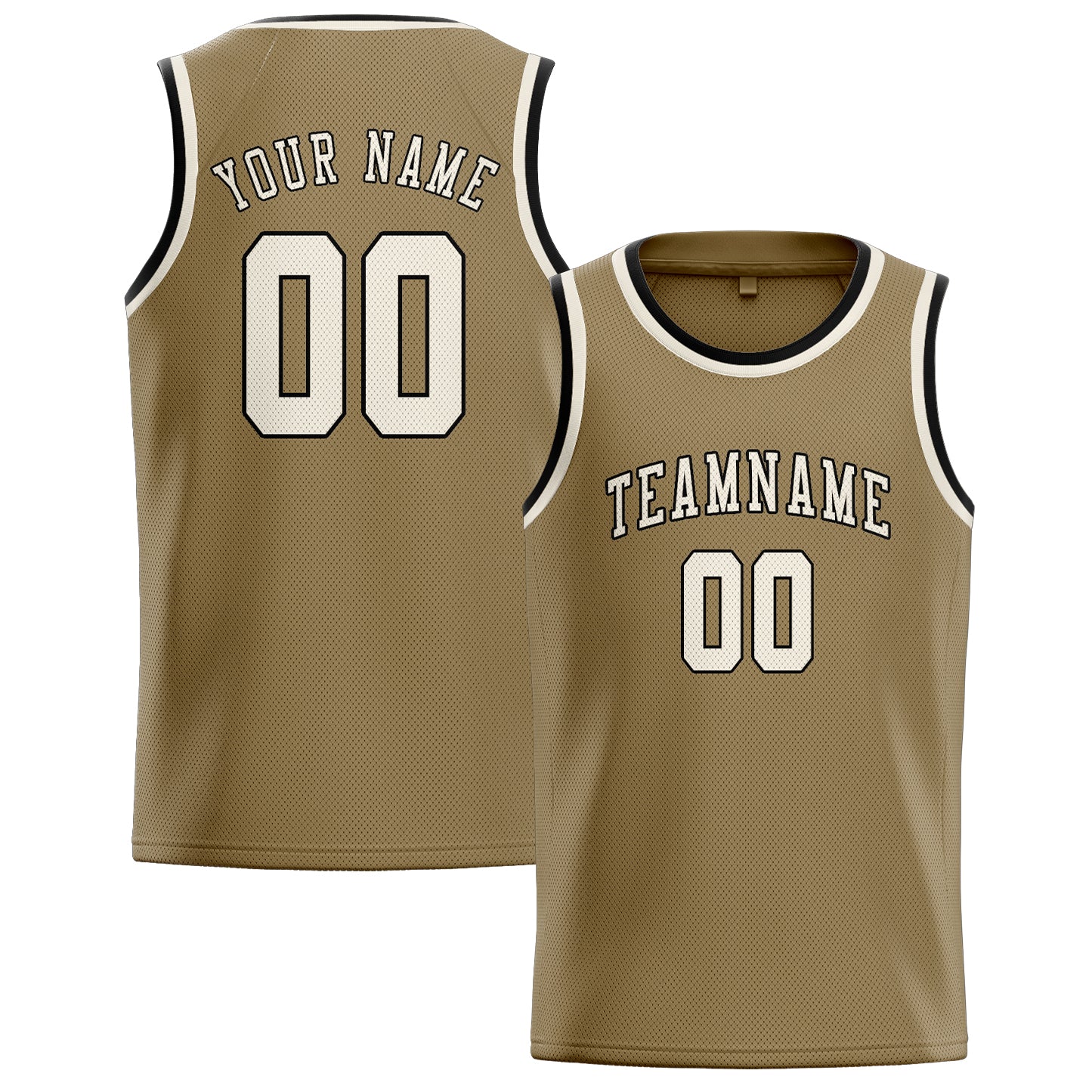 Custom Light Khaki Cream Basketball Jersey
