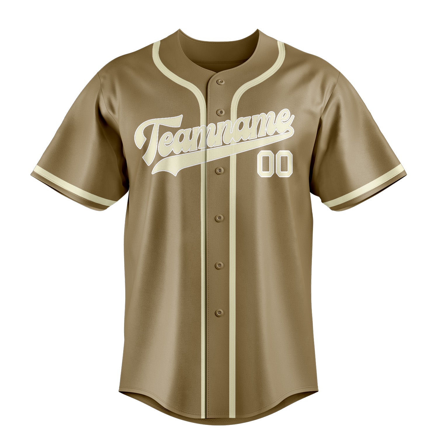 Custom Light Khaki Cream Baseball Jersey