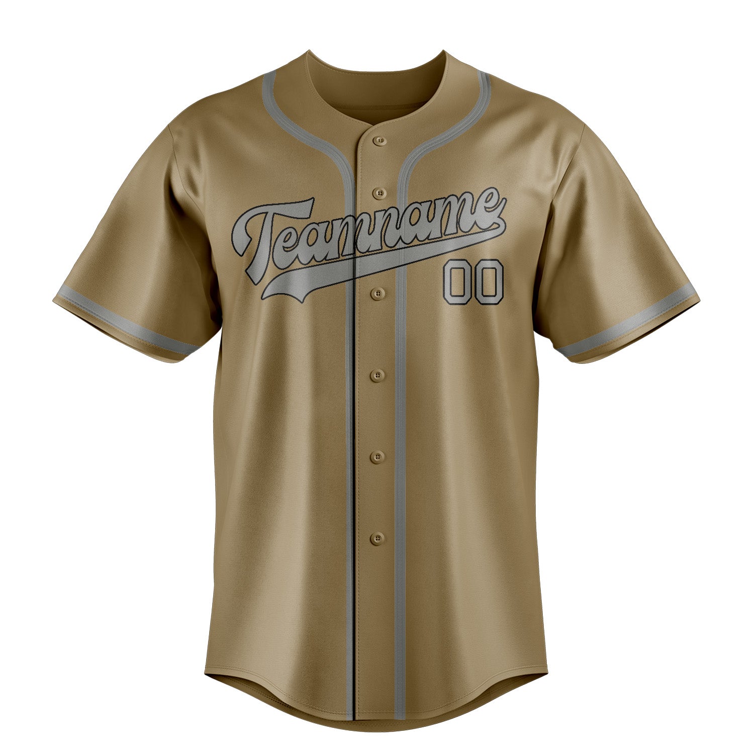 Custom Light Khaki Gray Baseball Jersey
