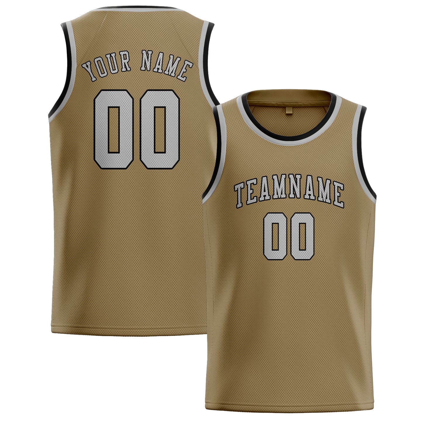 Custom Light Khaki Gray Basketball Jersey