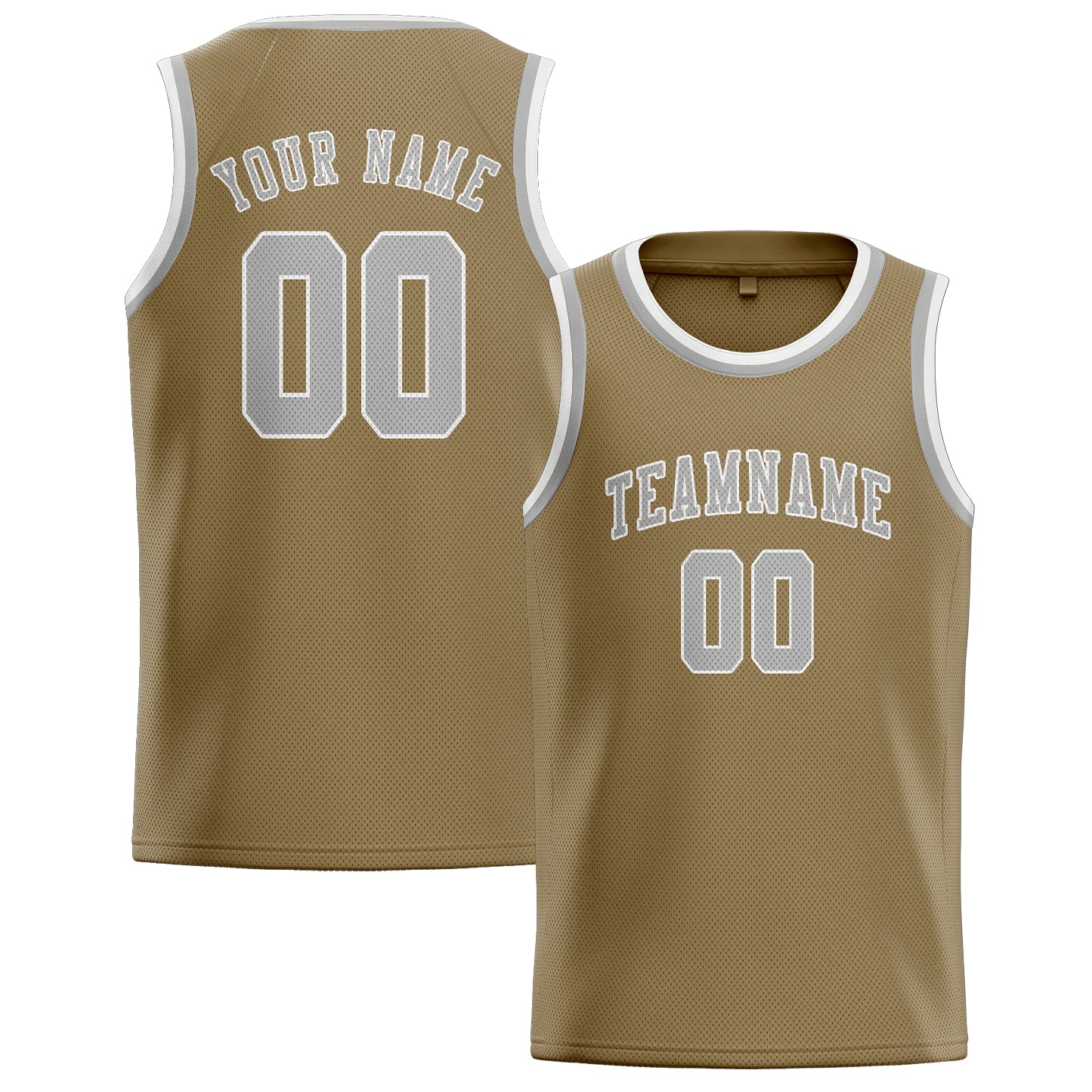 Custom Light Khaki Gray Basketball Jersey