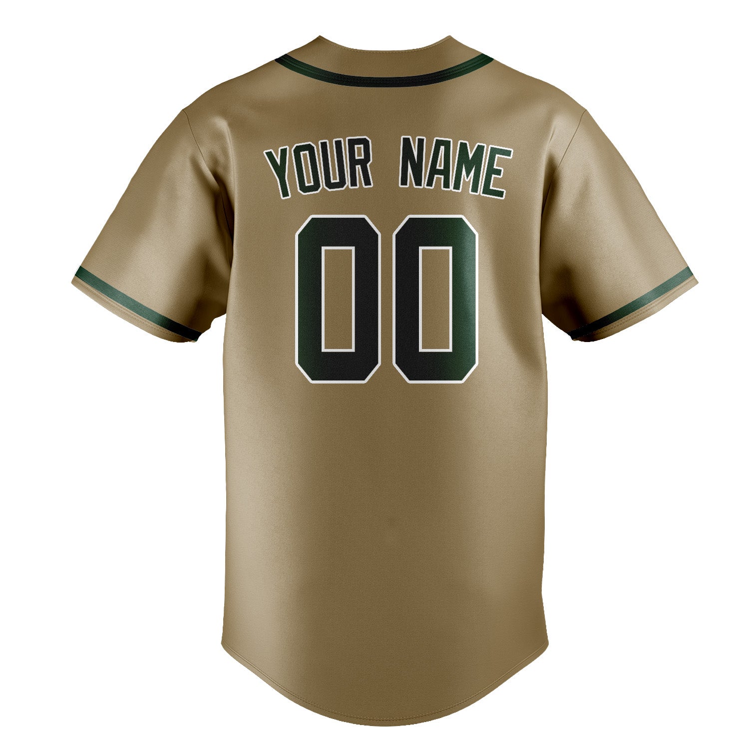 Custom Light Khaki Green Baseball Jersey