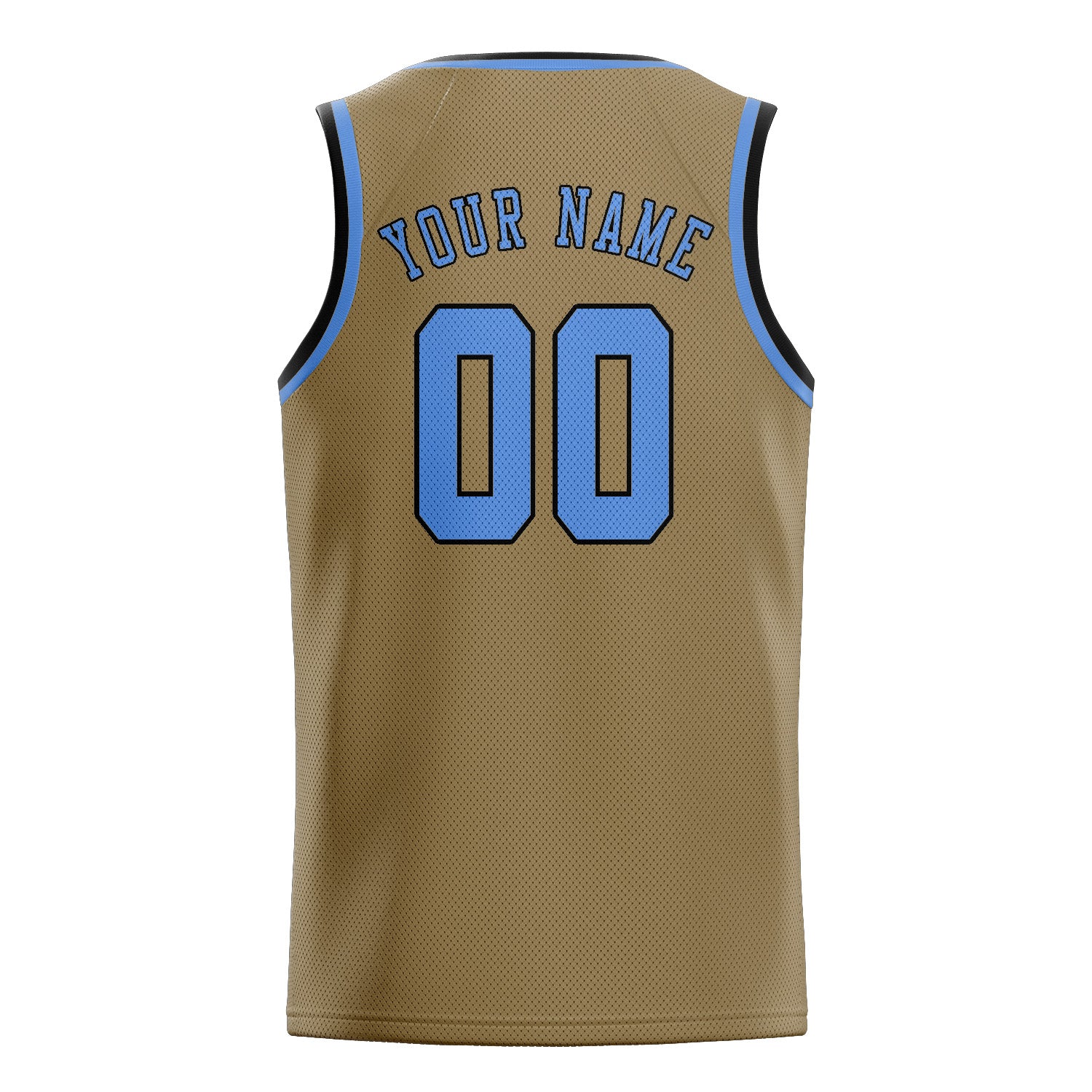 Custom Light Khaki Light Blue Basketball Jersey