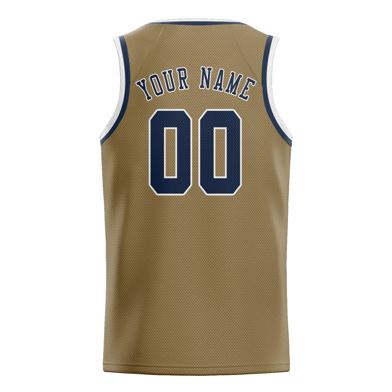 Custom Light Khaki Blue Basketball Jersey