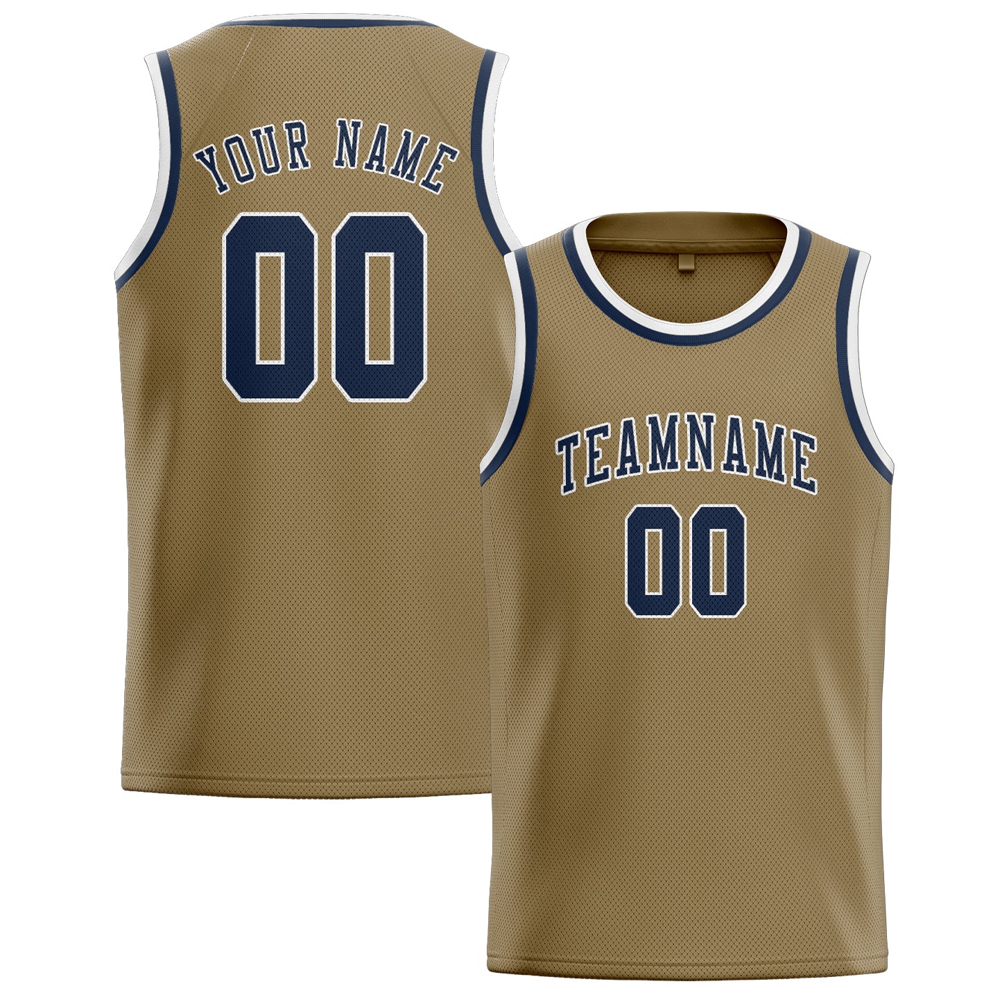 Custom Light Khaki Blue Basketball Jersey