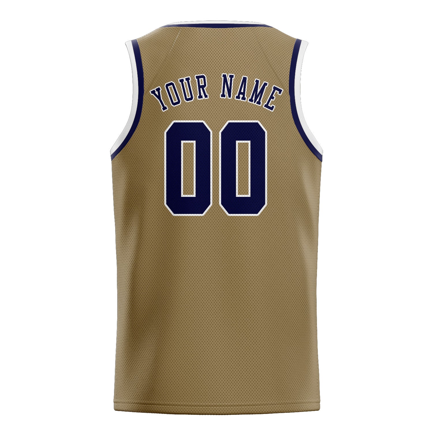 Custom Light Khaki Navy Basketball Jersey