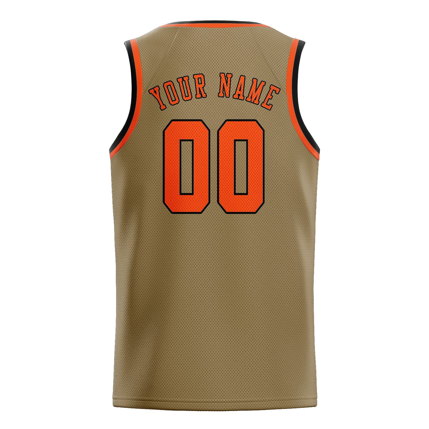 Custom Light Khaki Orange Red Basketball Jersey
