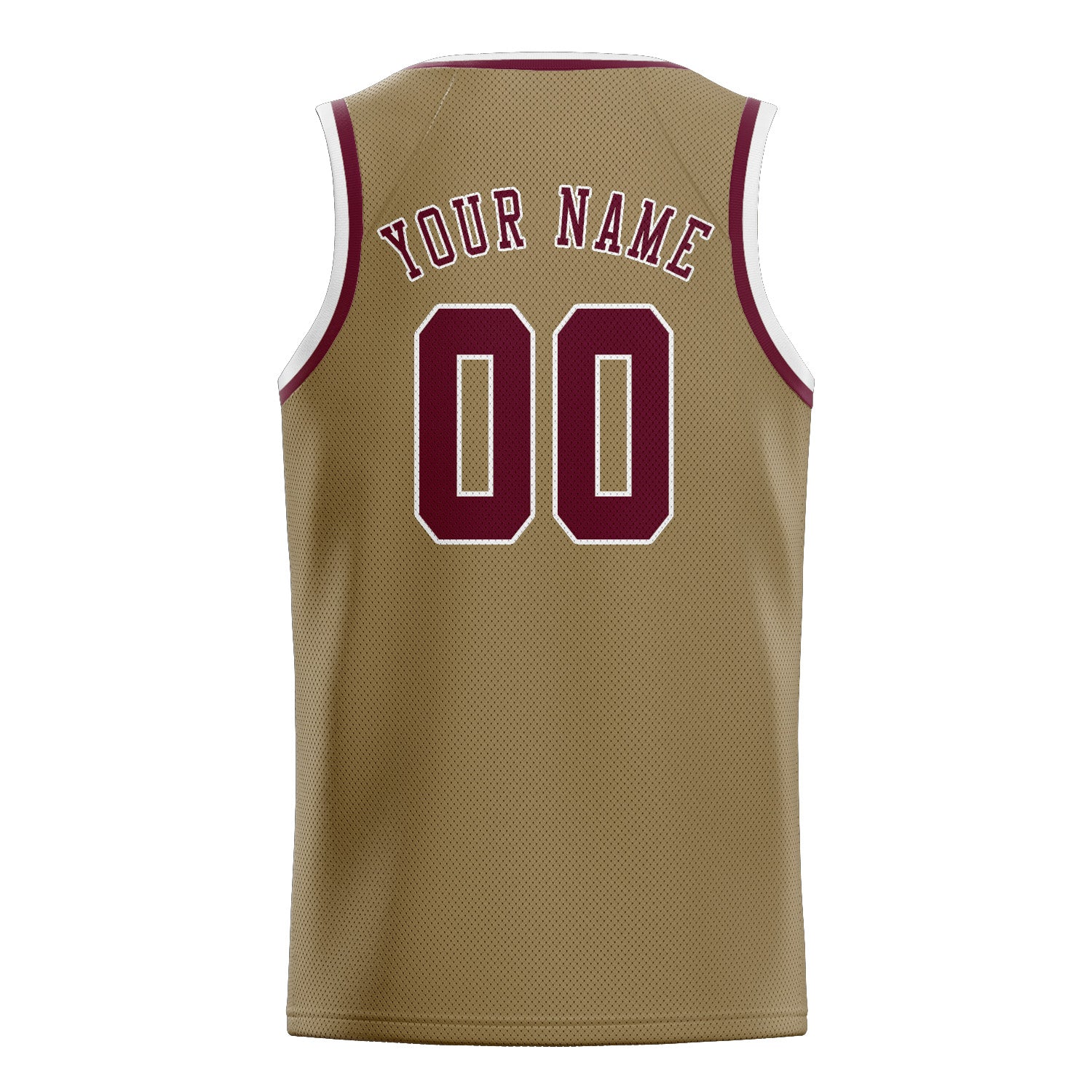 Custom Light Khaki Crimson Red Basketball Jersey