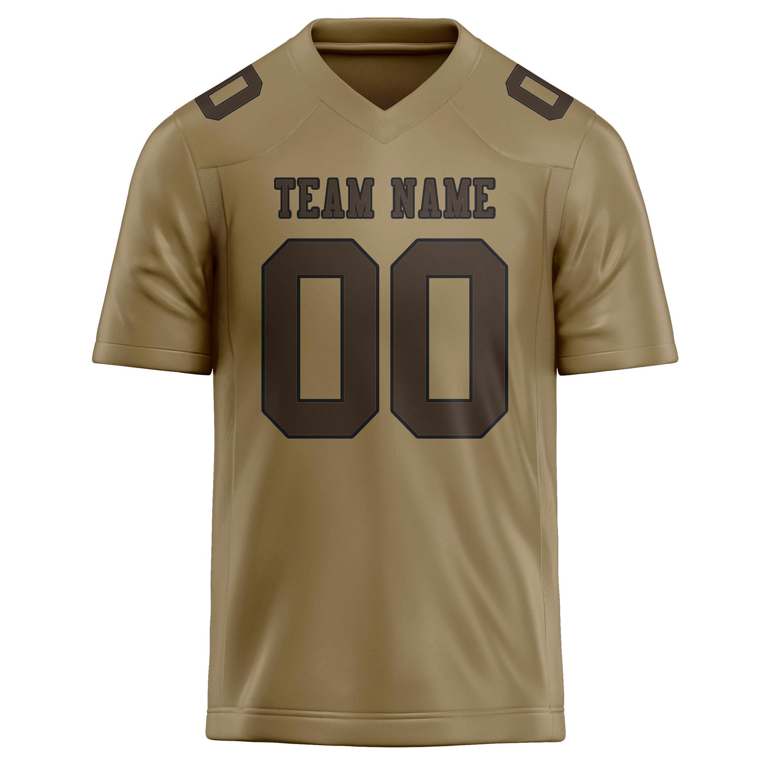 Custom Light Khaki Brown Football Jersey