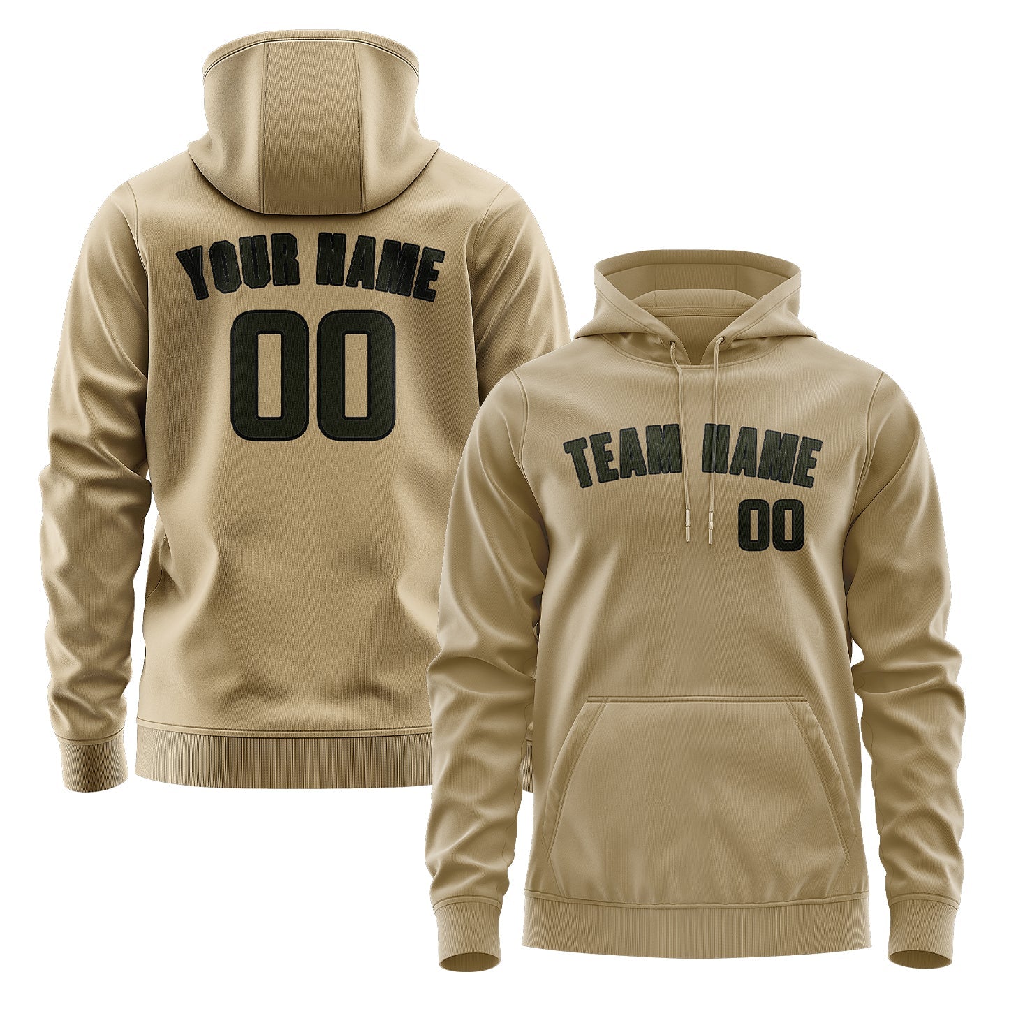 Custom Light Khaki Olive Hoodie