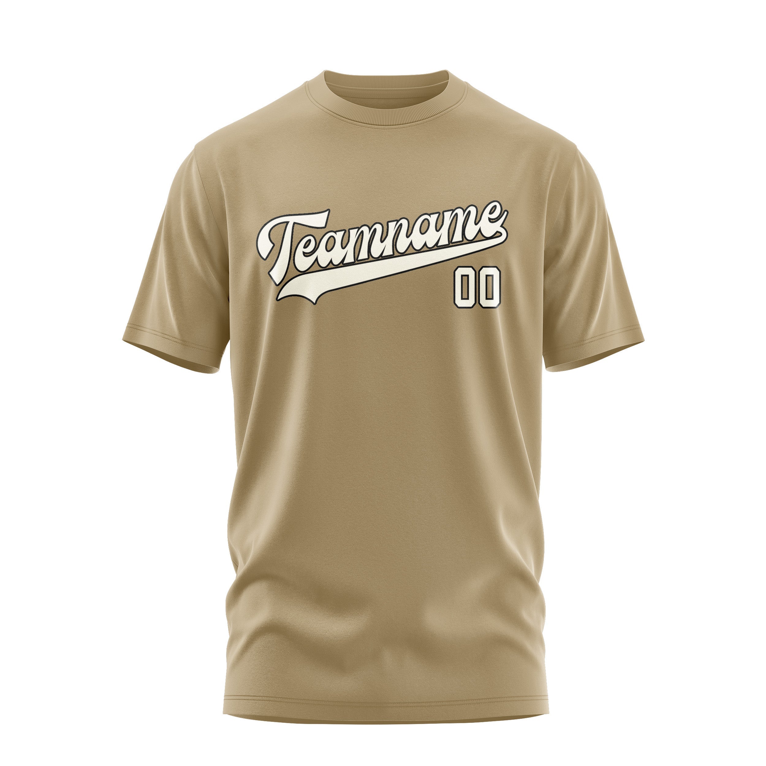 Custom Light Khaki Cream T-Shirt