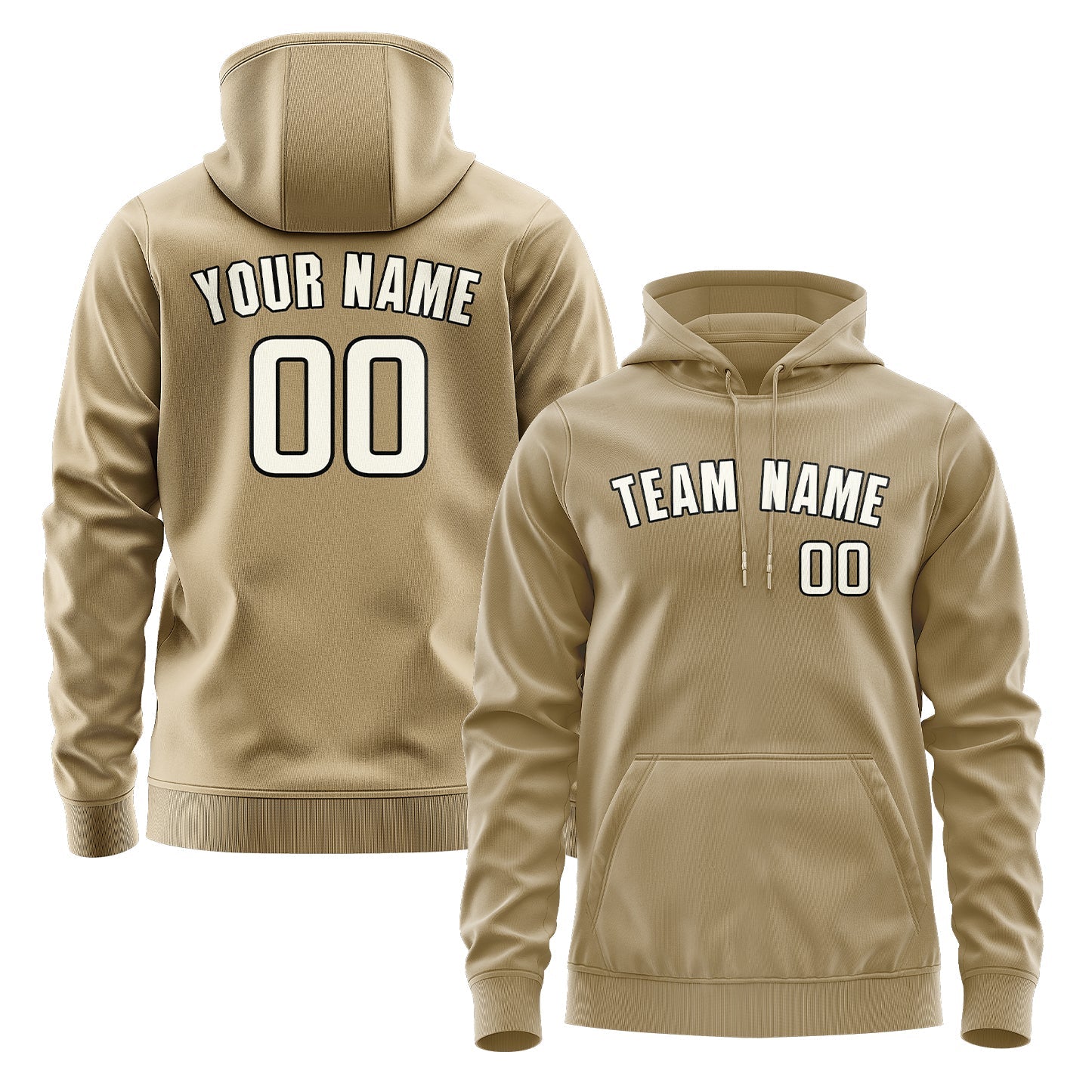 Custom Light Khaki Cream Hoodie