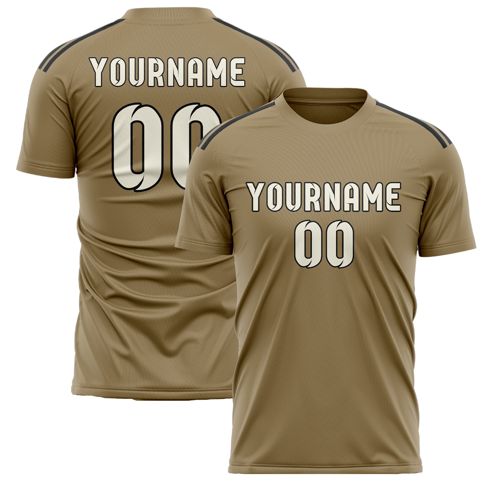 Custom Light Khaki Cream Soccer Jersey