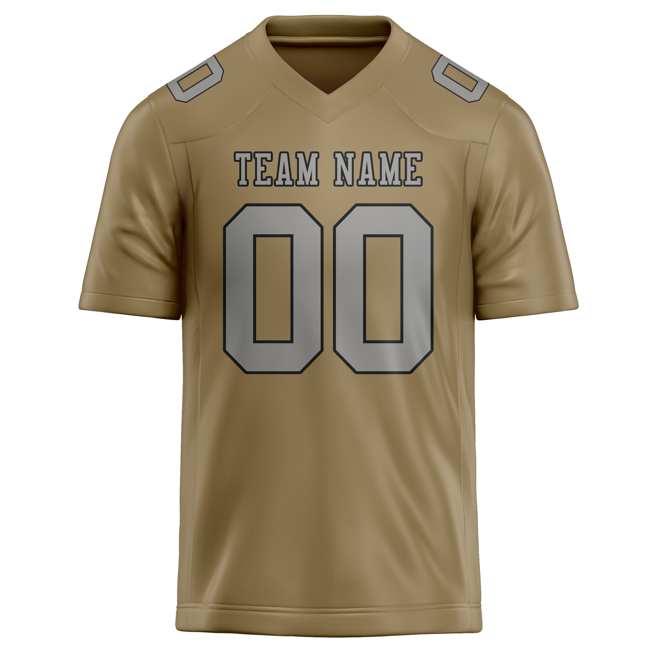 Custom Light Khaki Gray Football Jersey