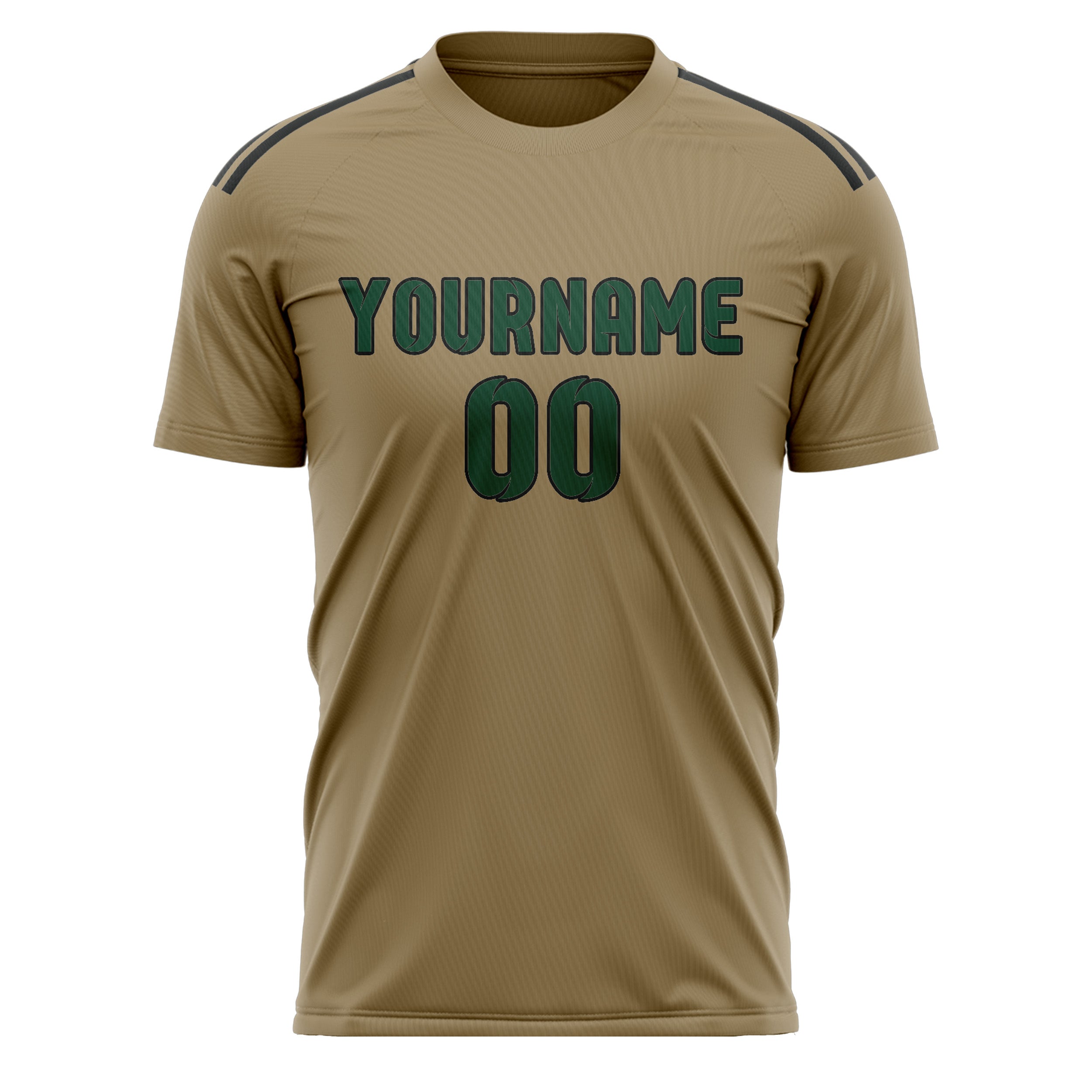 Custom Light Khaki Green Soccer Jersey