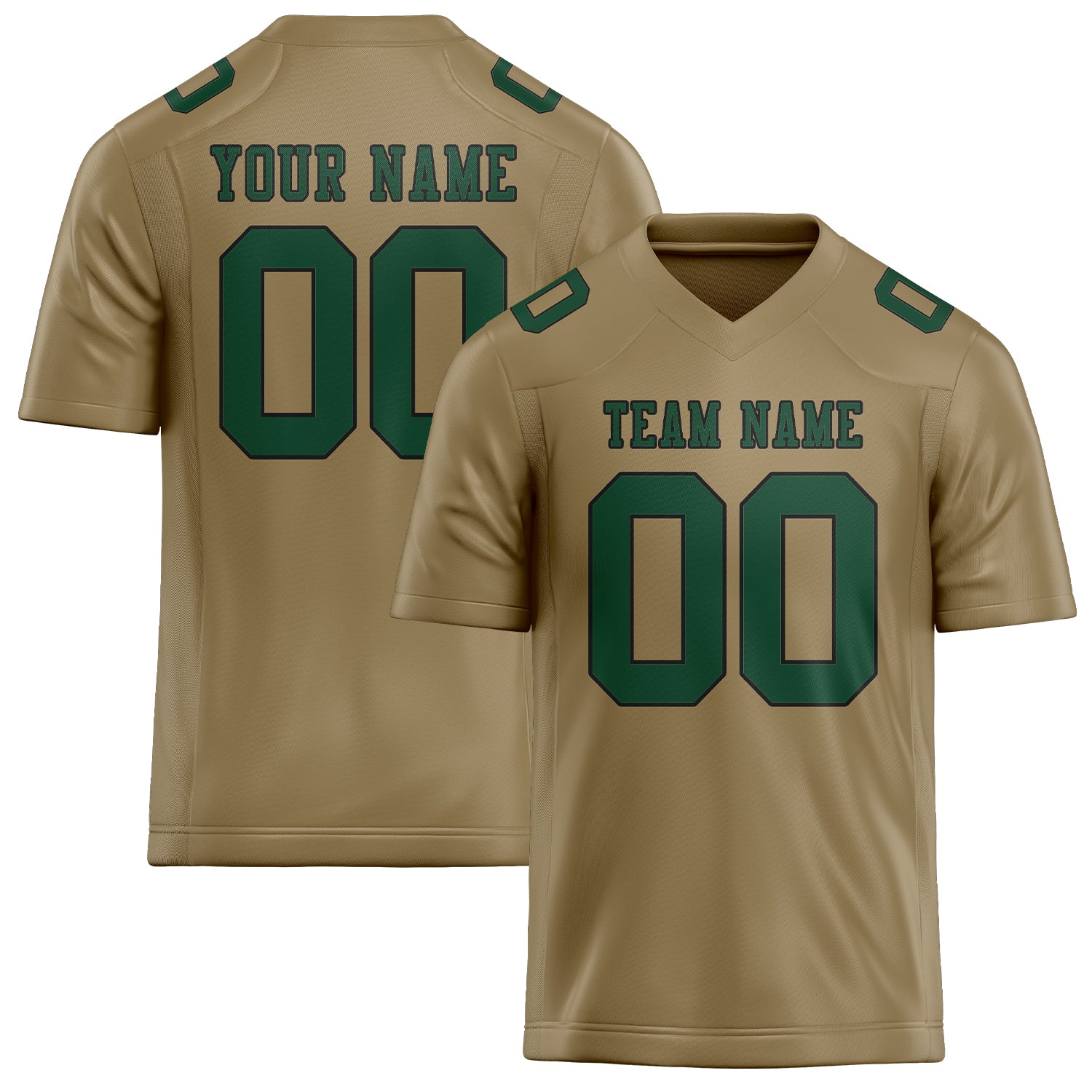 Custom Light Khaki Green Football Jersey