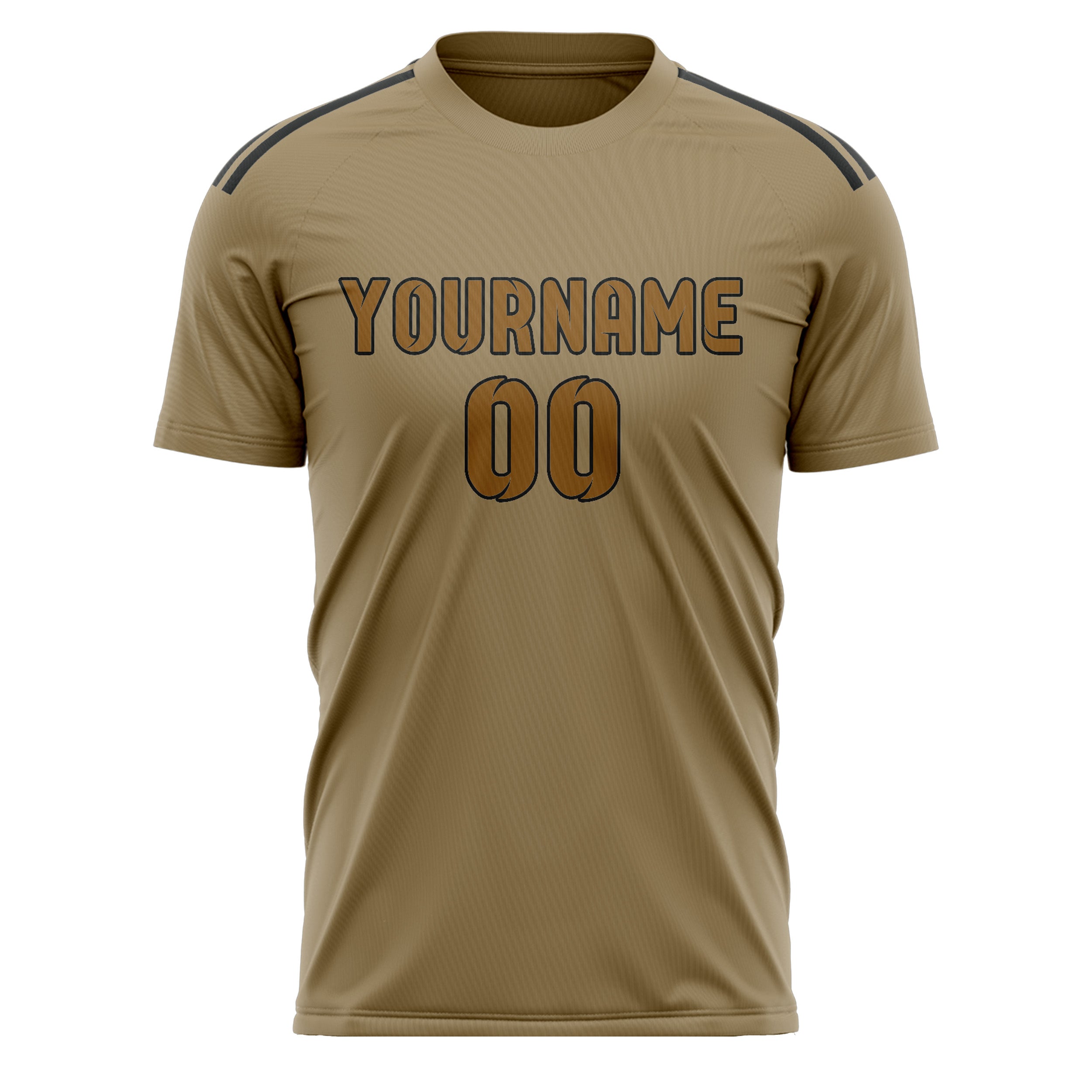 Custom Light Khaki Khaki Soccer Jersey