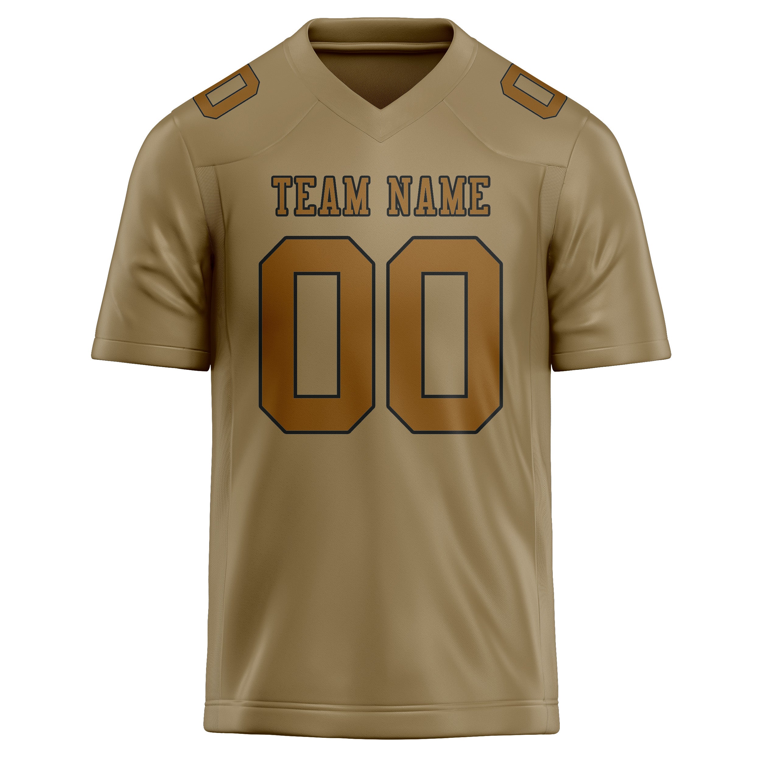 Custom Light Khaki Khaki Football Jersey