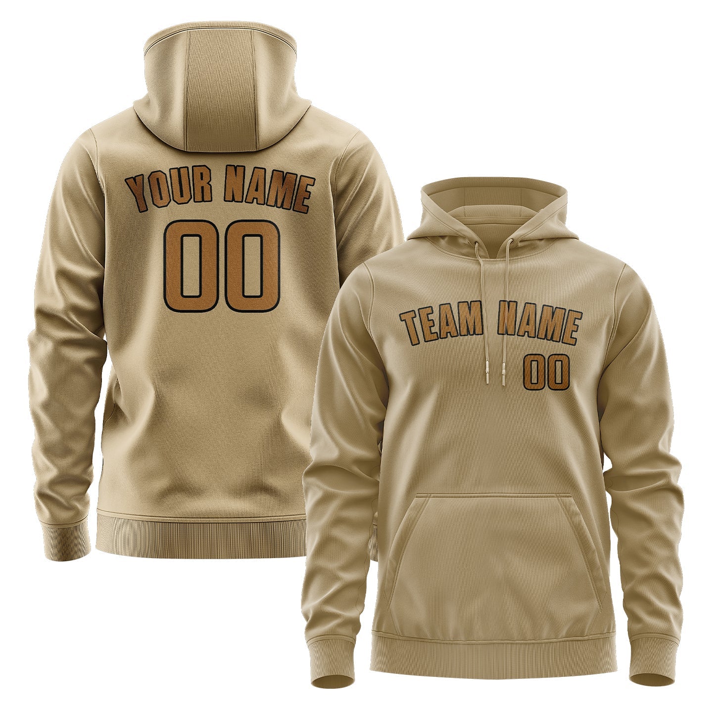 Custom Light Khaki Khaki Hoodie