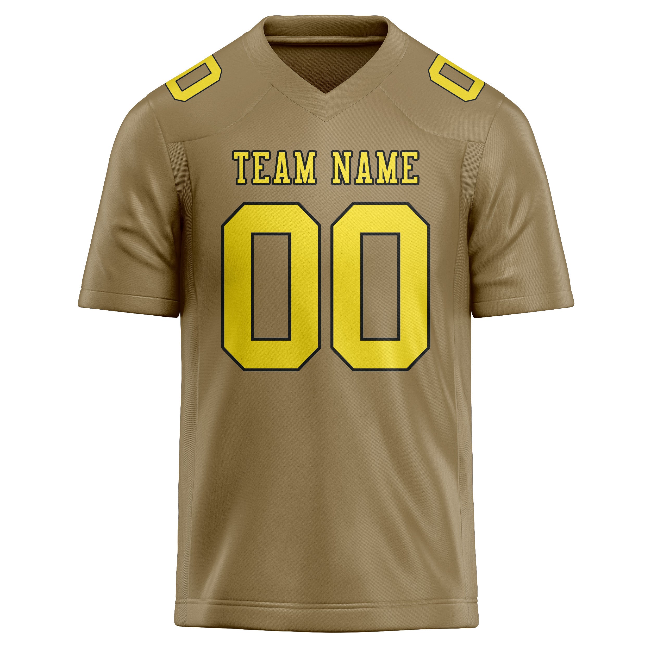 Custom Light Khaki Light Yellow Football Jersey