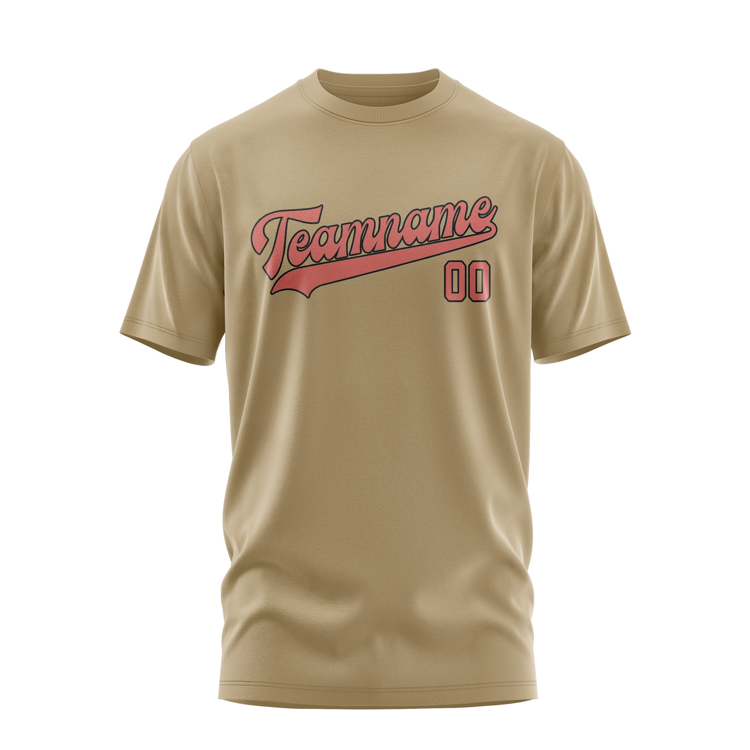 Custom Light Khaki Copper Rose T-Shirt
