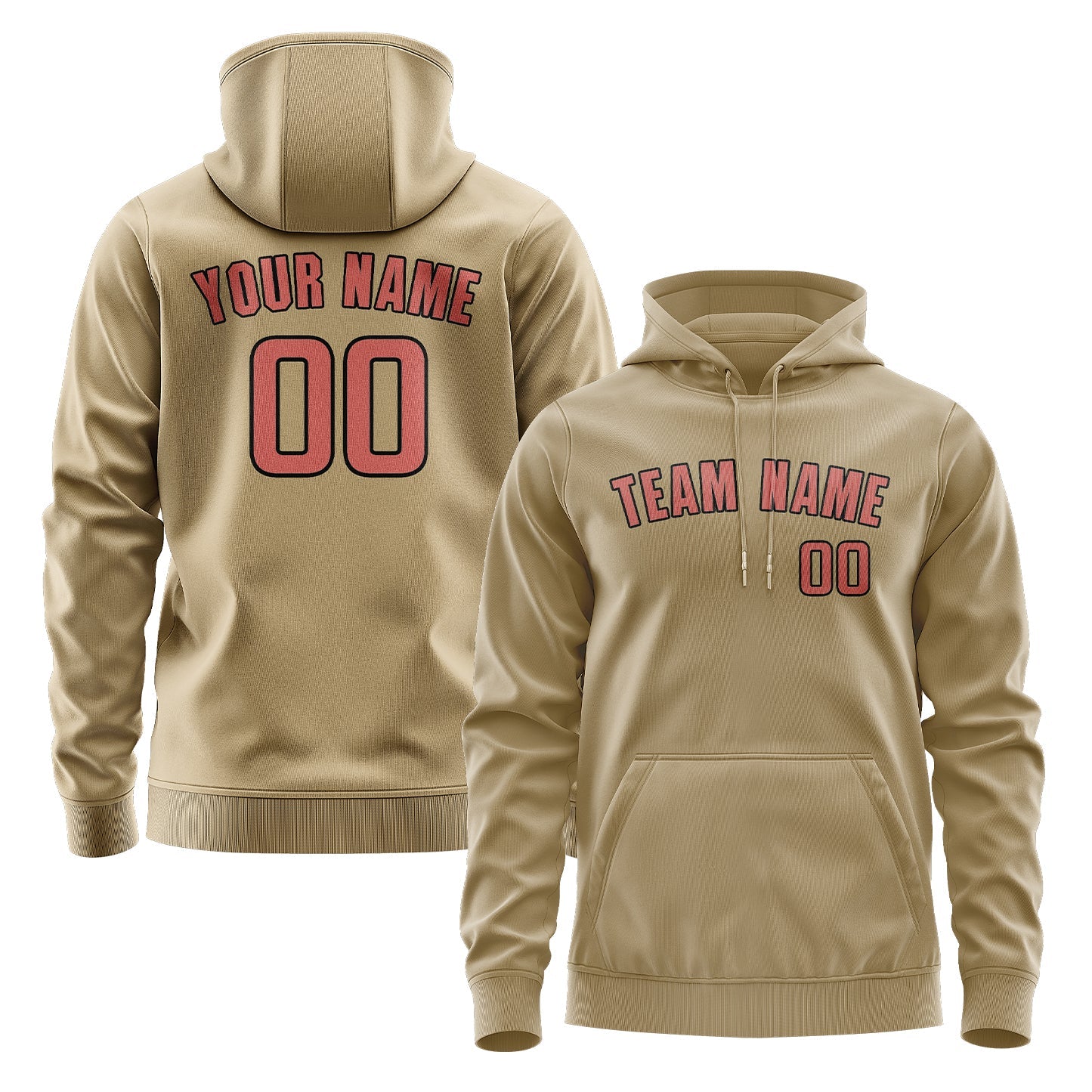 Custom Light Khaki Copper Rose Hoodie